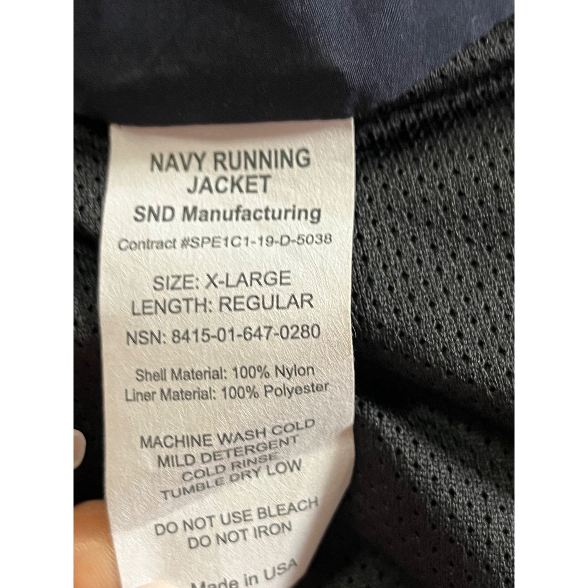 Other US Navy Running Jacket XL Nylon Polyester Black Yellow Size US XL / EU 56 / 4 - 4 Thumbnail