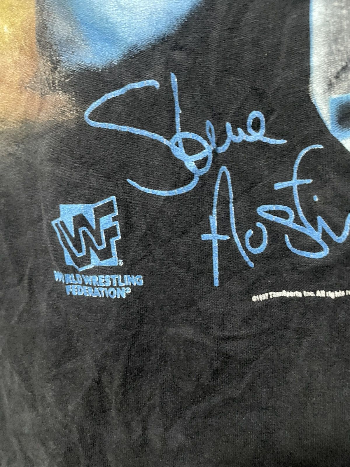 Vintage Vintage 1997 Stone Cold Steve Austin Other Side Jackaas Tee Size US L / EU 52-54 / 3 - 17 Thumbnail