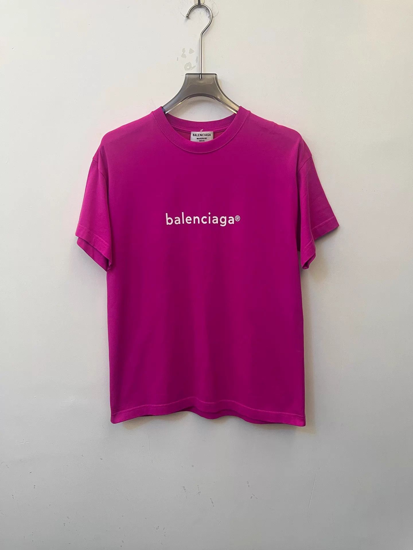 Balenciaga Balenciaga Logo Crewneck Short Sleeve Tee Pink S Size S / US 4 / IT 40 - 1 Thumbnail
