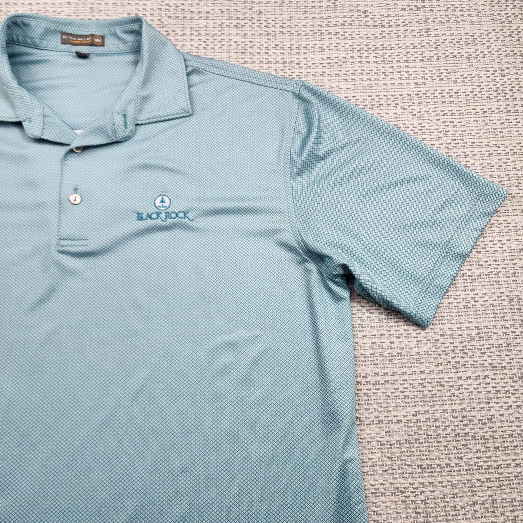 Peter Millar Peter Millar Polo Shirt Mens L Summer Comfort Golf Blue Geometric Logo Stretch Classic Preppy Size US L / EU 52-54 / 3 - 2 Thumbnail