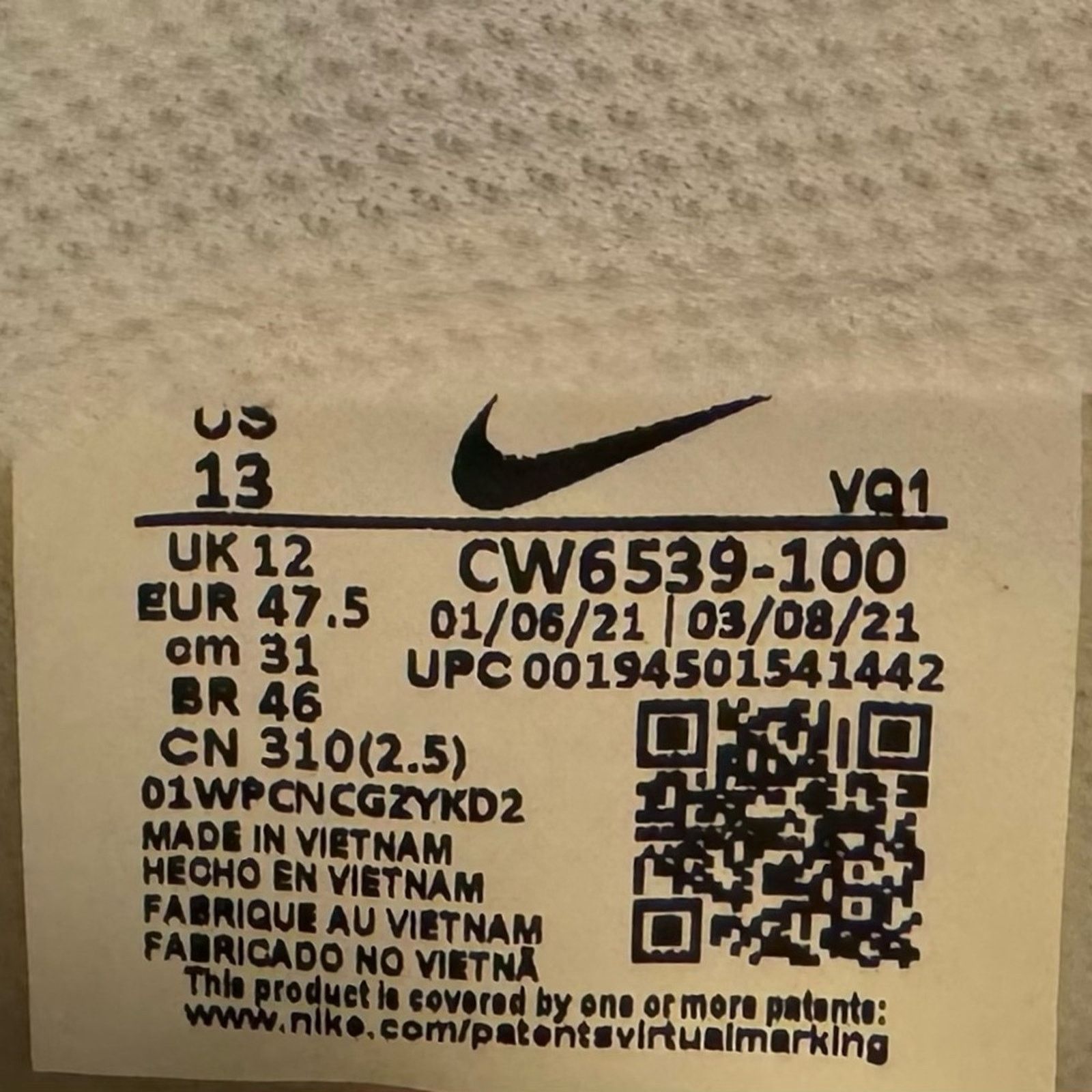 Nike Nike Court Legacy Canvas Triple White Size US 13 / EU 46 - 6 Thumbnail