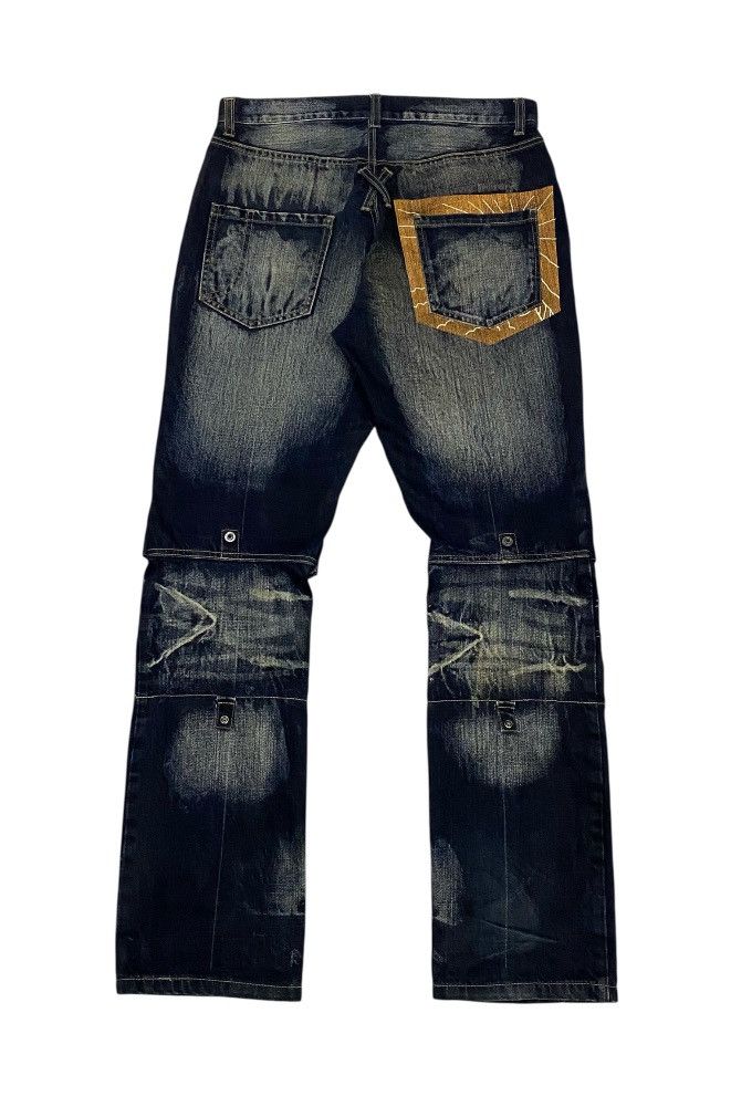 PPFM PPFM Double Waist Mud Wash Denim Pants Size US 32 / EU 48 - 3 Thumbnail