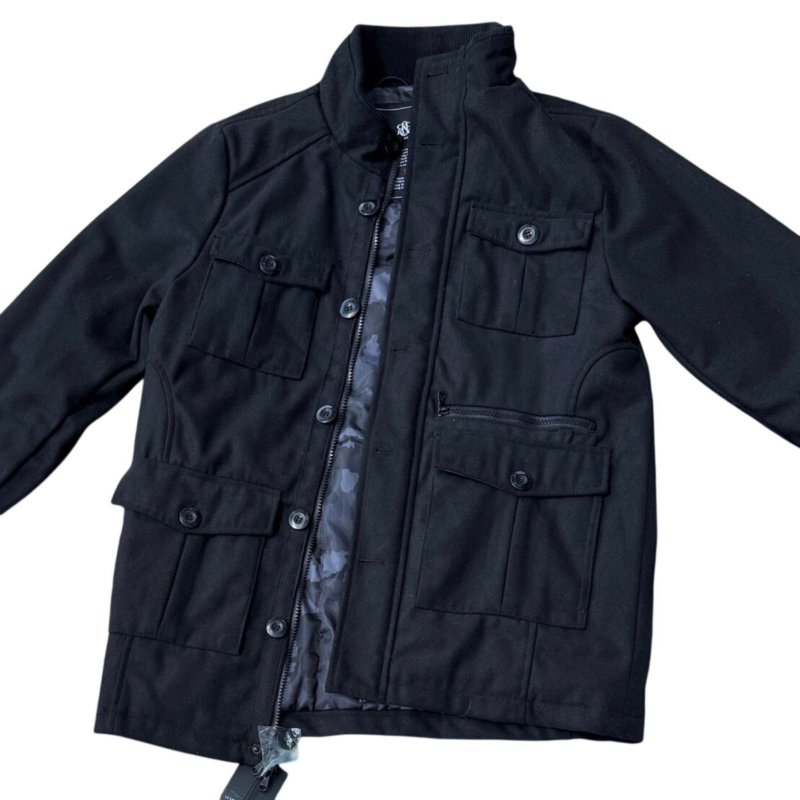 Rock & Republic NWT Rock & Republic mens S wool blend bomber military jacket Size US S / EU 44-46 / 1 - 2 Thumbnail