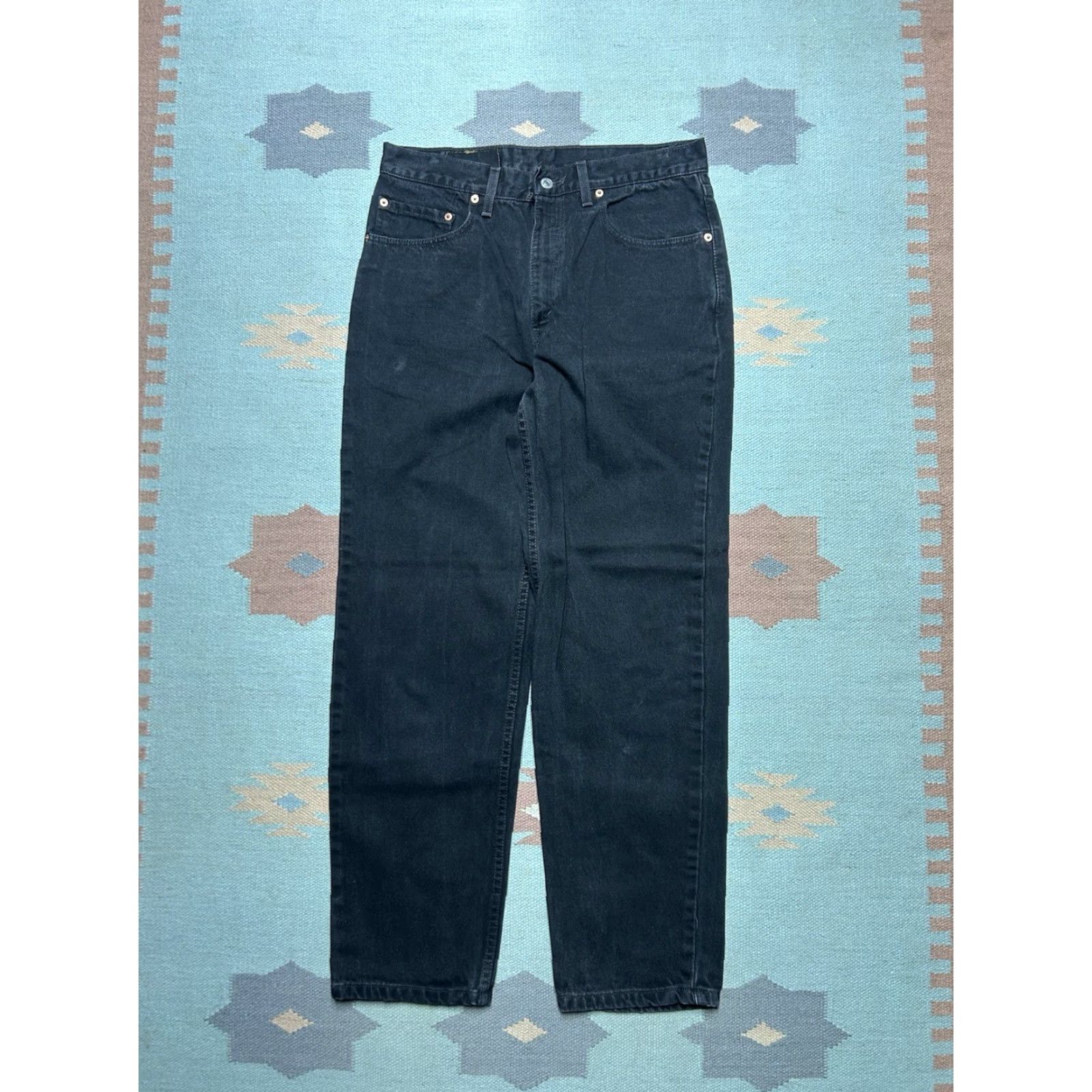 Levi's VINTAGE Levi’s 550 Jeans Relaxed Straight Black USA 32x31 Mens Jeans Size US 32 / EU 48 - 5 Thumbnail