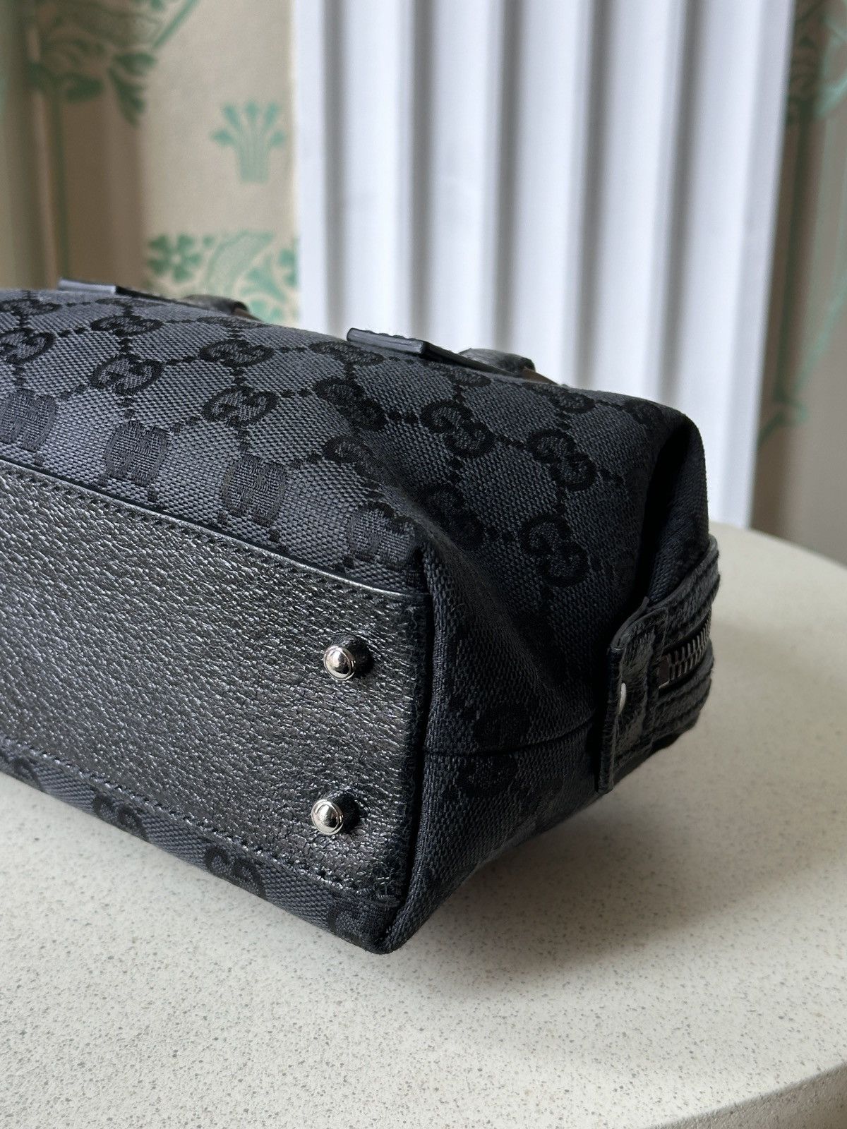 Gucci GUCCI Mini Monogram Canvas Boston Hand Bag Leather 113010 Size ONE SIZE - 16 Thumbnail