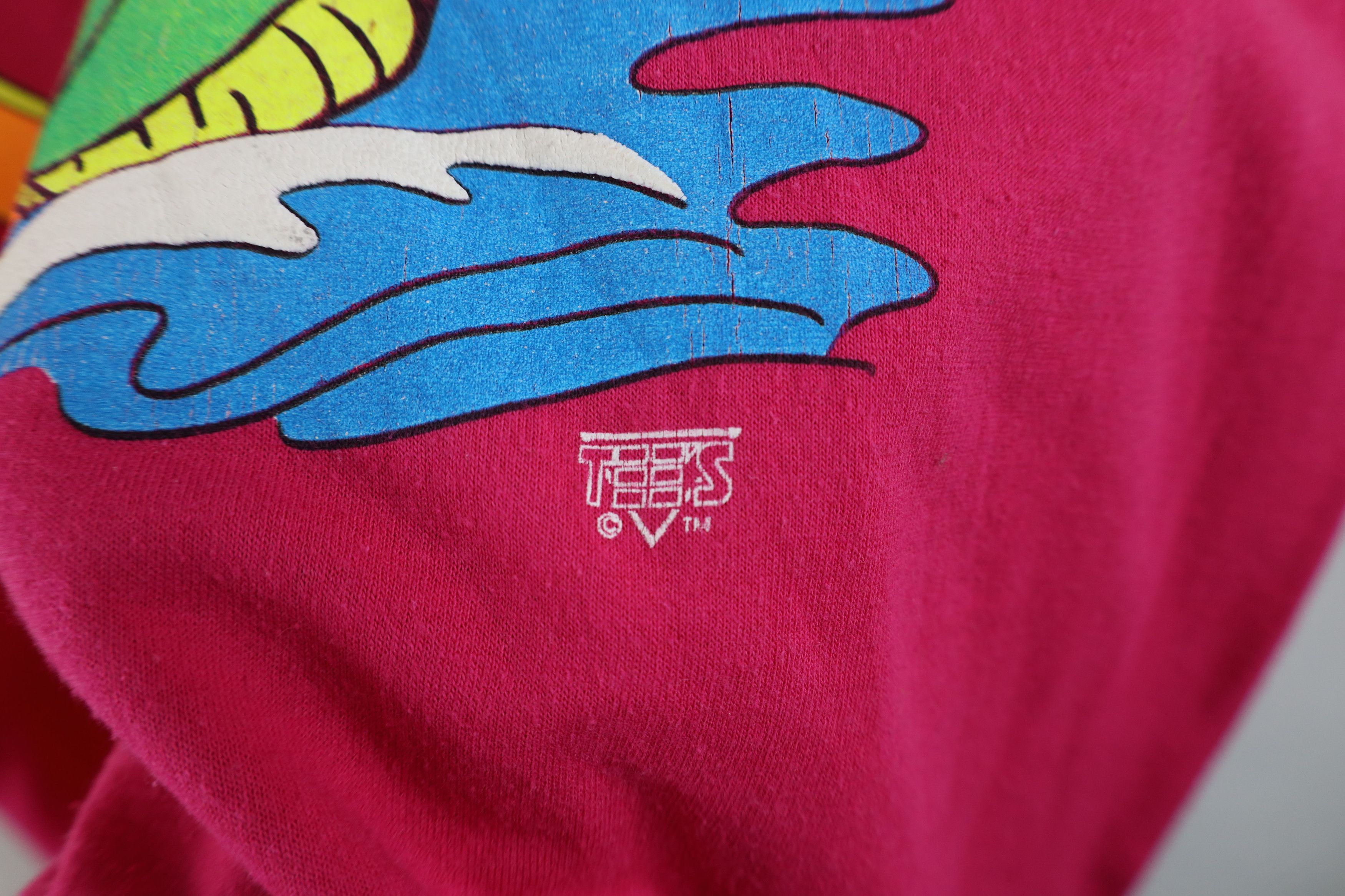 Vintage Vintage 90s Streetwear Ski Club Waterski T-Shirt Pink USA Size XL / US 12-14 / IT 48-50 - 9 Thumbnail
