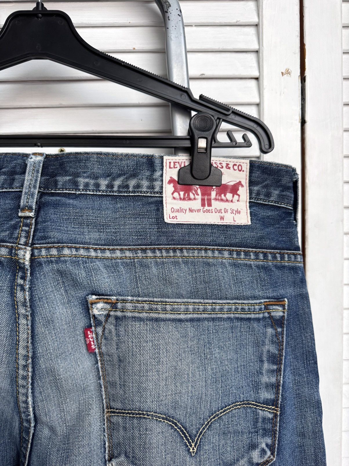Levi's Vintage Levi’s Western Cowboy Jeans Blue Distressed Denim Size US 36 / EU 52 - 12 Thumbnail