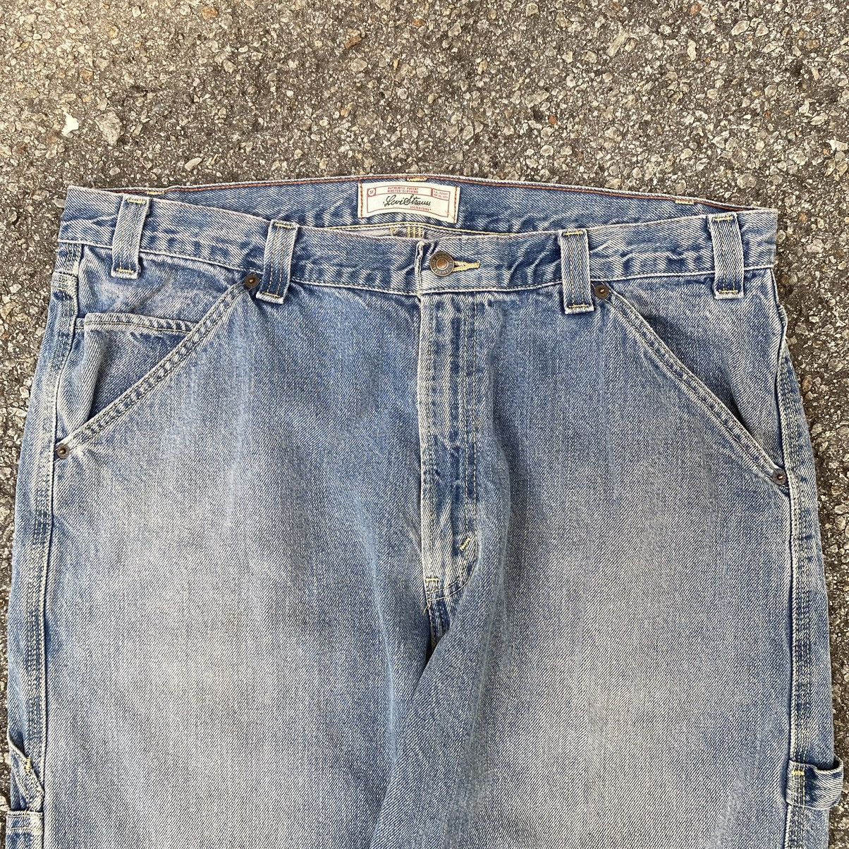 Levi's Baggy Carpentar Washed Jeans Levis Strauss Signature Denim Size US 36 / EU 52 - 3 Thumbnail