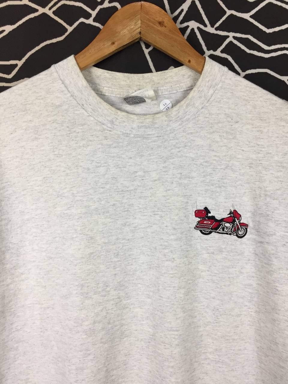 Vintage Vtg Port & Company Harley-Davidson Electra Glide Logo Tee Size US L / EU 52-54 / 3 - 3 Thumbnail