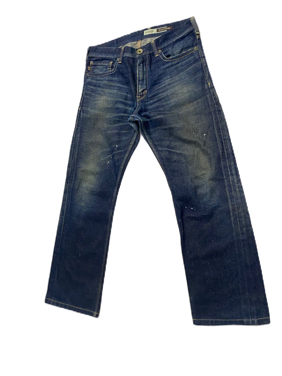 Japanese Brand × Junya Watanabe JAPAN BRAND BACK NUMBER THRASHED DENIM GRUNGE STYLE Size US 33 - 4 Thumbnail