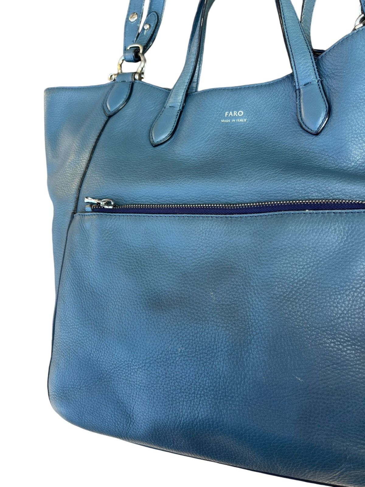 Leather FARO Japan Distressed Patina Leather 2 Way Tote Bag Size ONE SIZE - 8 Thumbnail