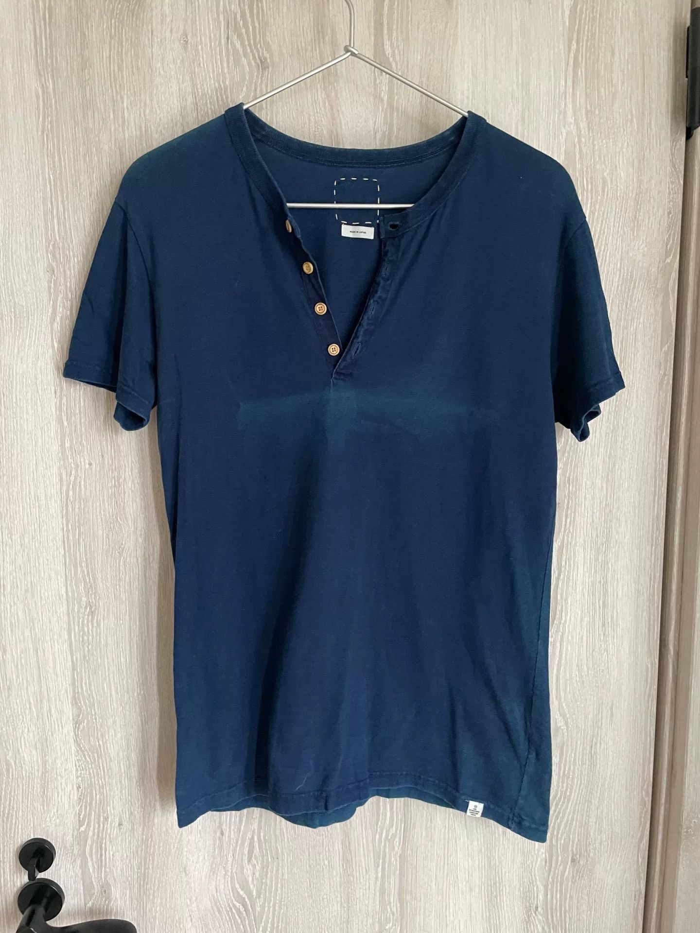 Visvim Visvim Indigo Dye Henley S/S Size US M / EU 48-50 / 2 - 1 Thumbnail