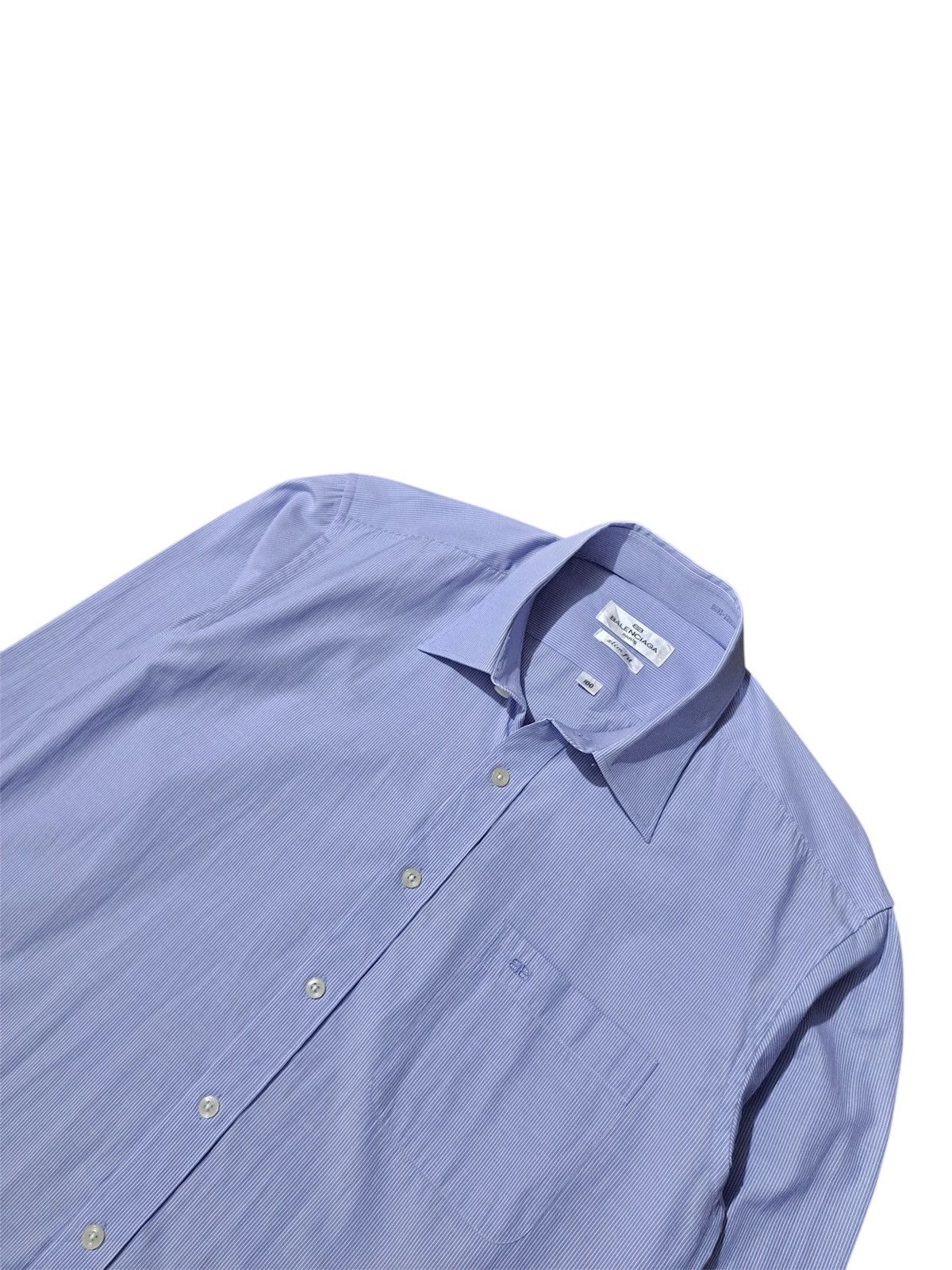Balenciaga Balenciaga Slim Fit Striped Shirt Size US M / EU 48-50 / 2 - 2 Thumbnail