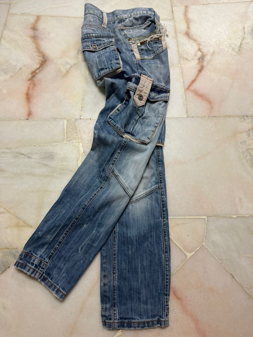 Japanese Brand 💥Insane💥90s DipoxBaxx Sand Washed Distressed Cargo Rare Jean Size US 32 / EU 48 - 14 Thumbnail