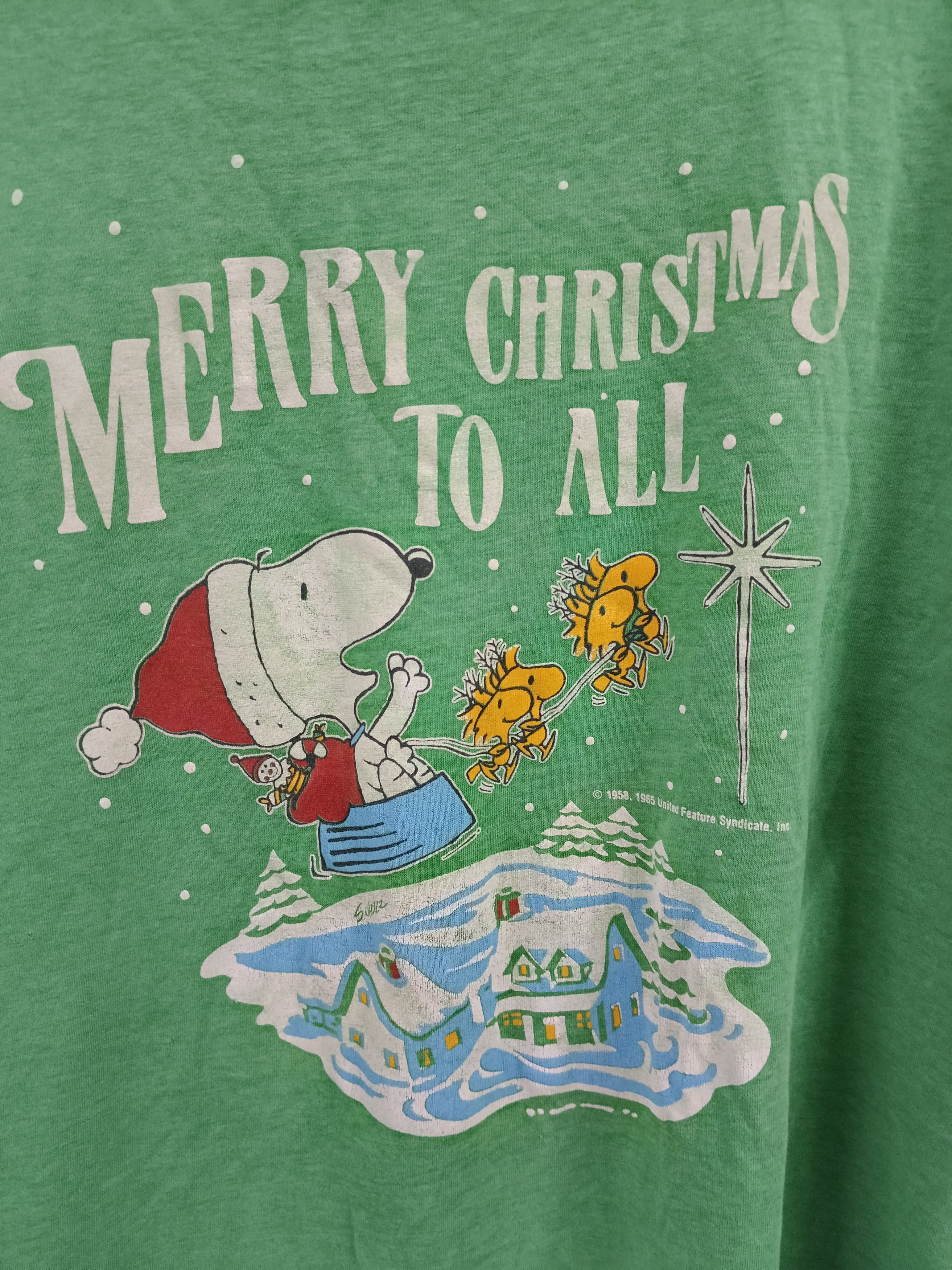 Vintage VINTAGE SNOOPY MERRY CHRISTMAS T SHIRT Size US L / EU 52-54 / 3 - 5 Thumbnail
