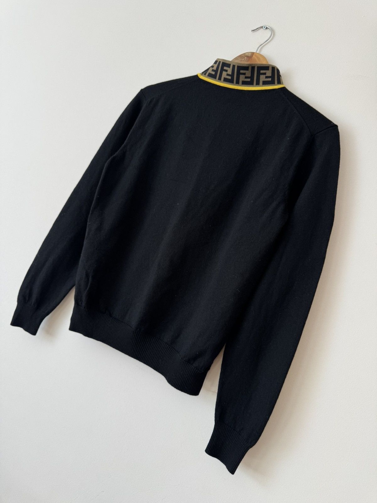 Fendi Fendi FF Monogram High Neck Wool Sweater Black Sweatshirt Size US S / EU 44-46 / 1 - 5 Thumbnail