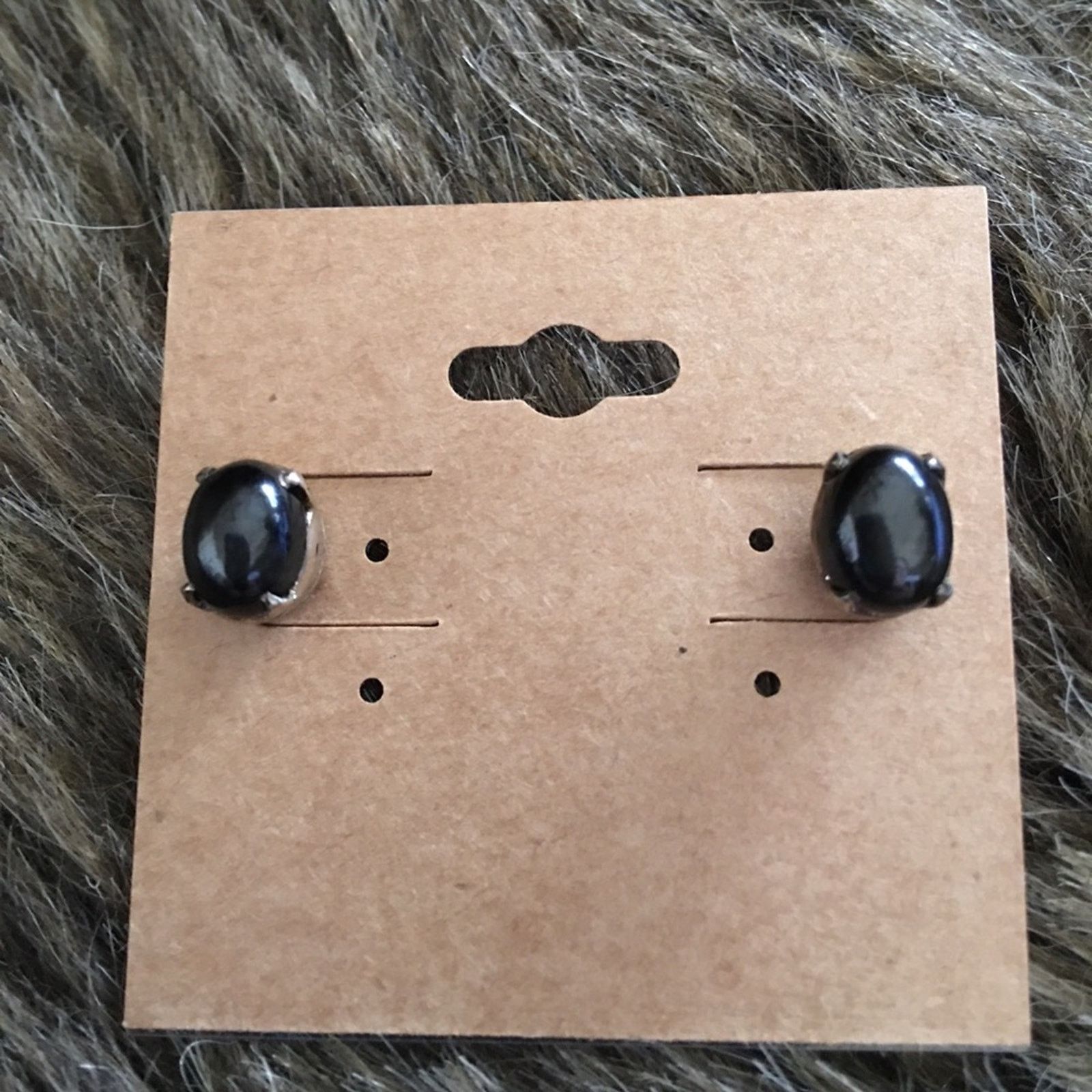 Vintage Vintage black onyx silver tone ring & earring set Size ONE SIZE - 4 Thumbnail