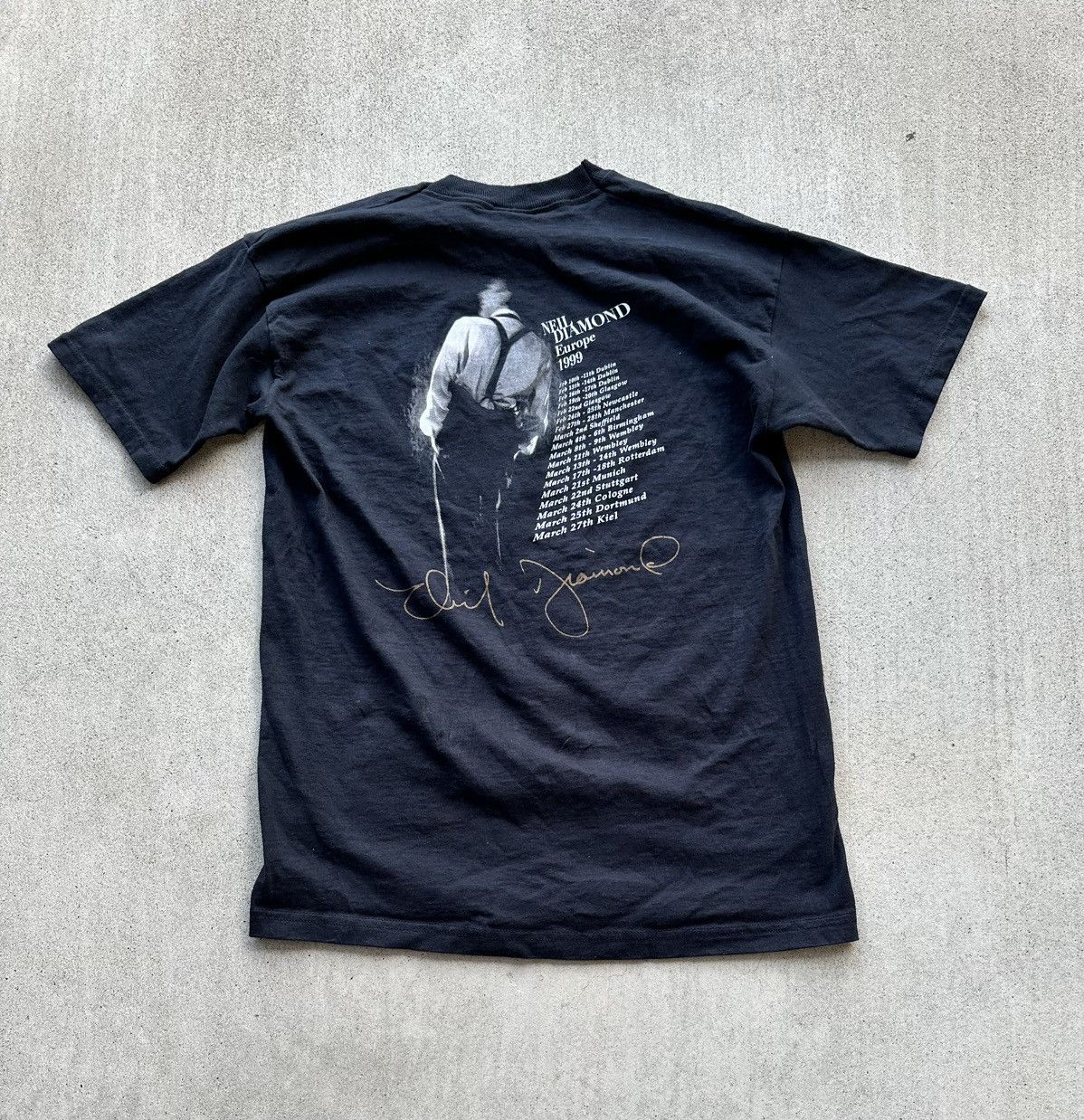 Band Tees × Vintage Vibtage Neil Diamond Concert Tee Shirt 90s Promo Merch Size US M / EU 48-50 / 2 - 2 Thumbnail