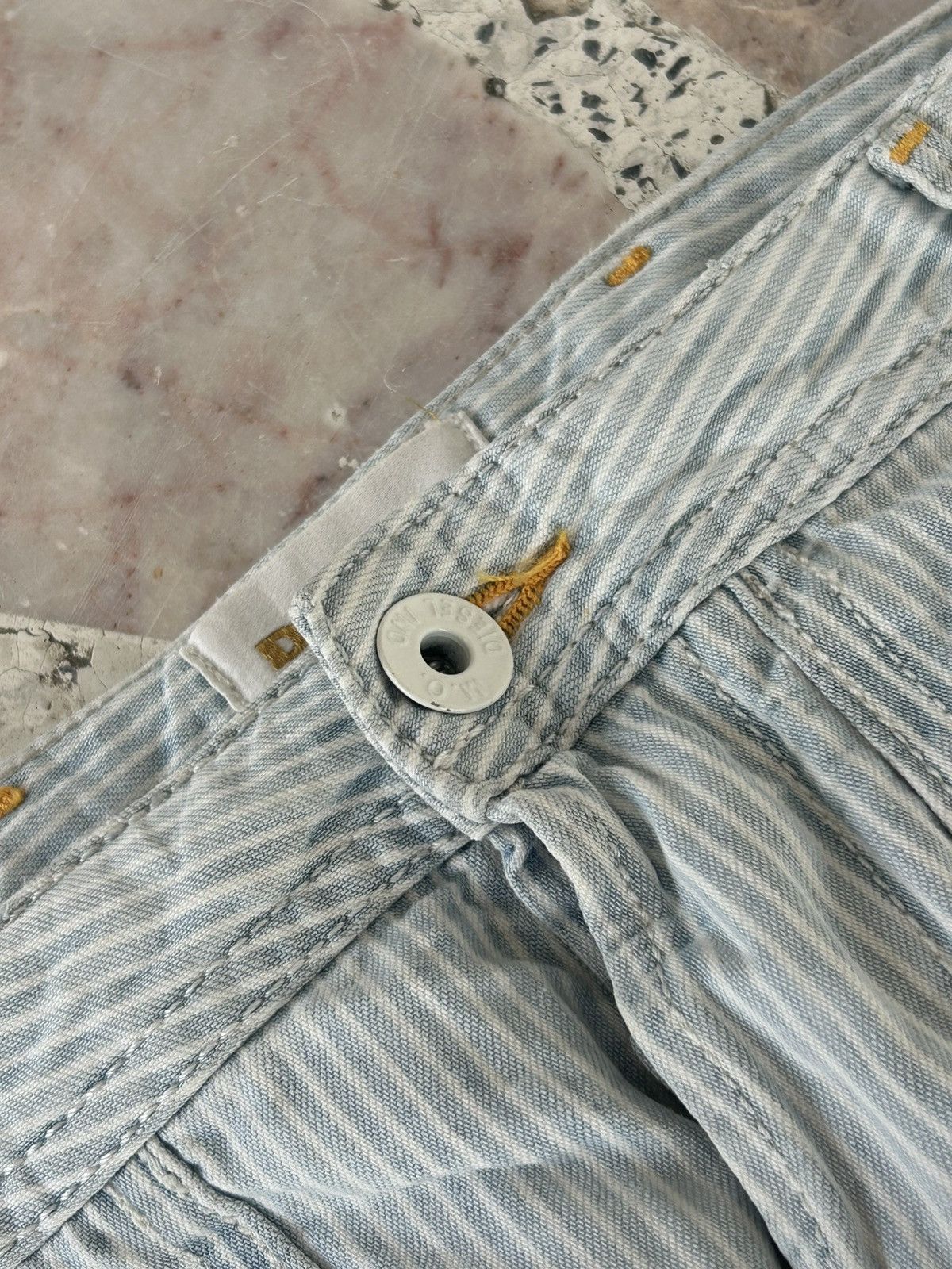 Diesel Vintage Carpenter Diesel Stripe Blue Denim Size US 31 - 7 Thumbnail