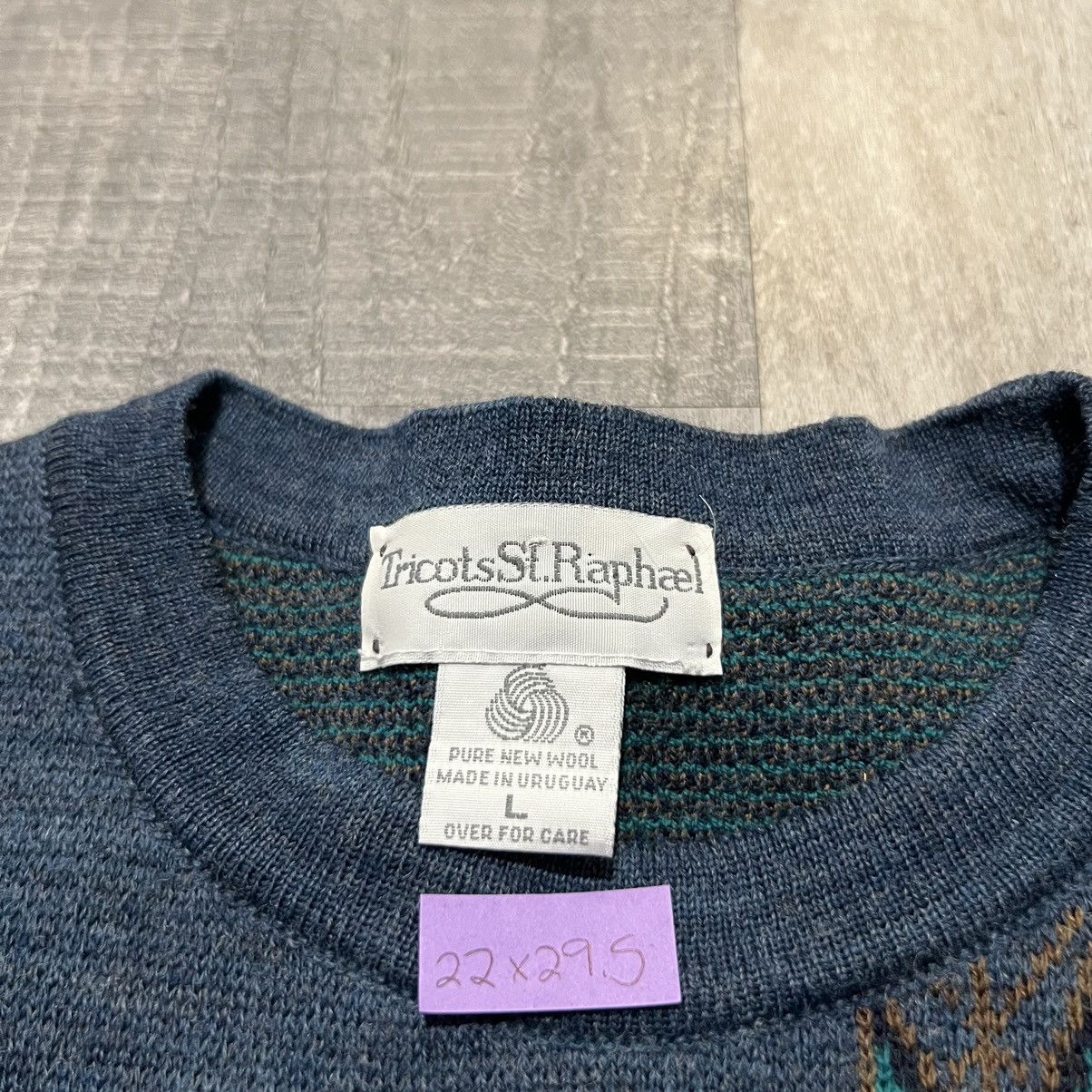 Tricots St. Raphael × Vintage VTG Tricots St. Raphael Wool Knit Native American Sweater Size US L / EU 52-54 / 3 - 6 Thumbnail