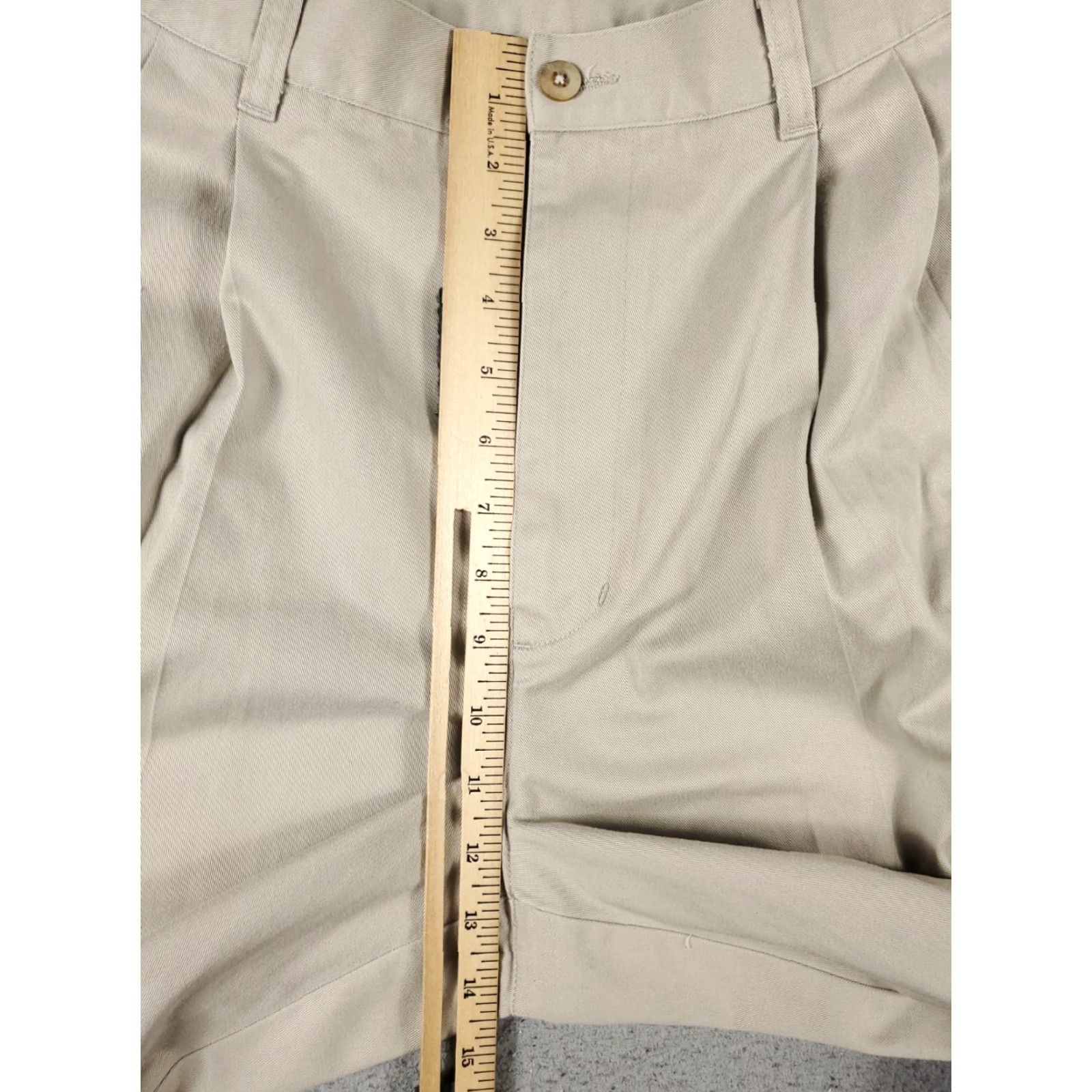 Vintage Greg Norman Chino Pants Mens 35x30 Beige Pleated Casual Trousers Size US 35 - 3 Thumbnail