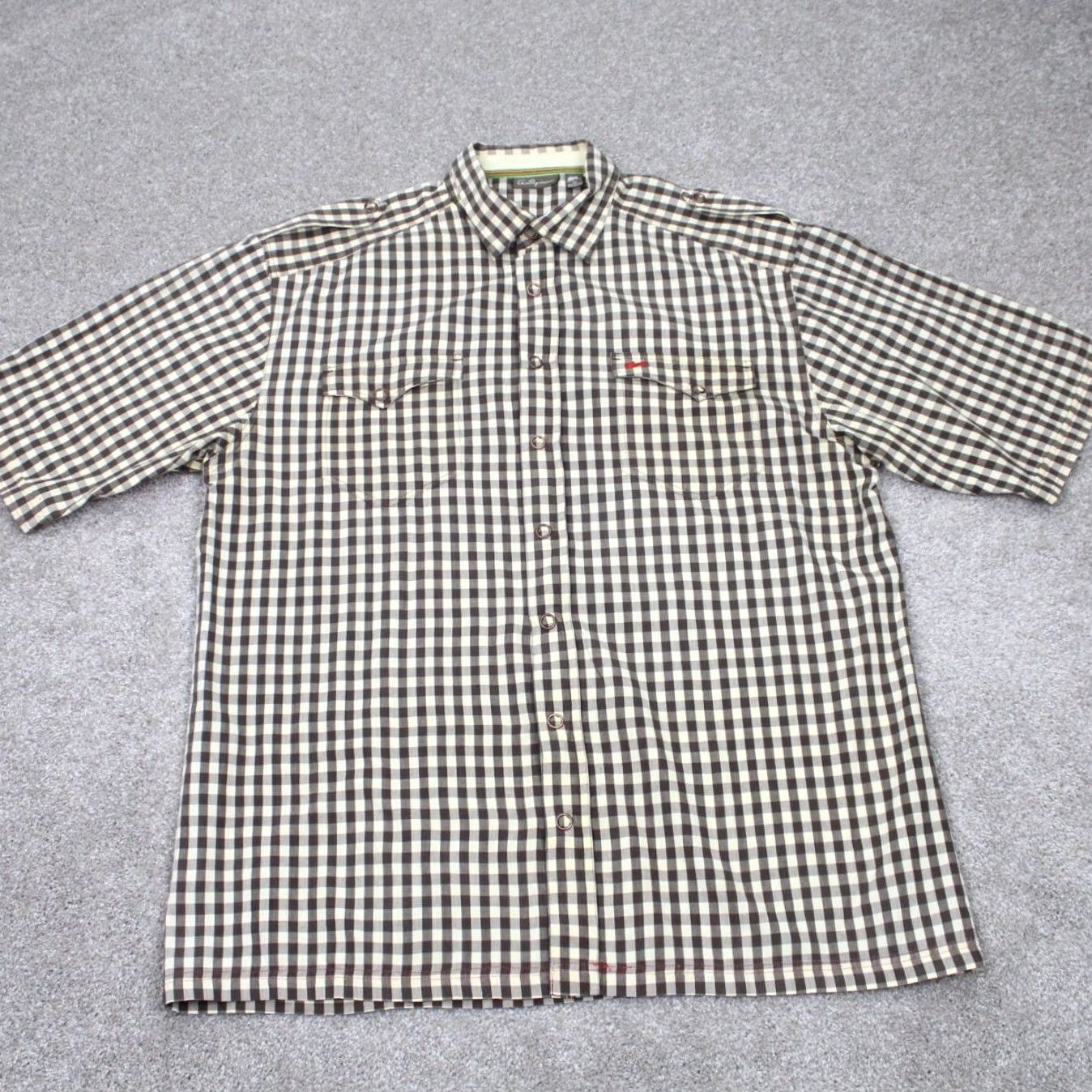 Vintage A. Tiziano Shirt Mens 3XL XXXL Brown/Yellow Plaid Long Sleeve Cotton Button Up Shirt Size US XXL / EU 58 / 5 - 2 Thumbnail