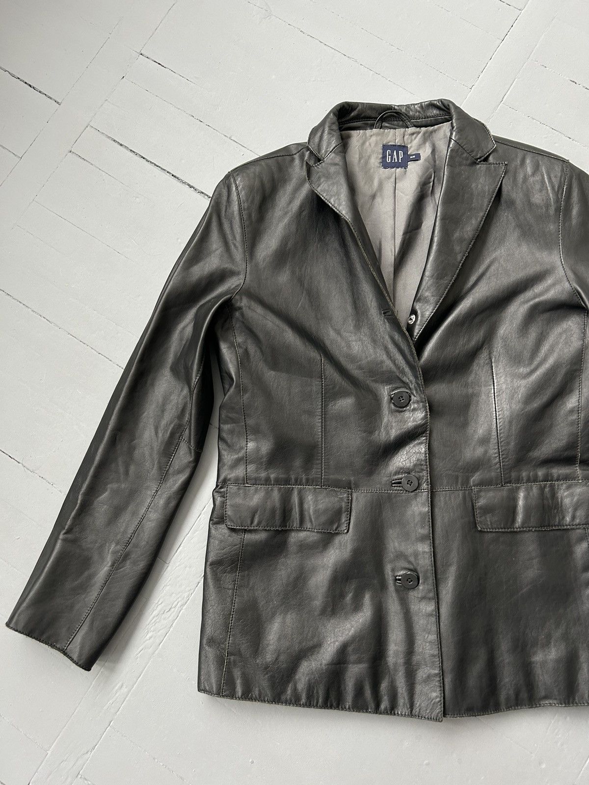 Gap Gap vintage leather blazer jacket Size M / US 6-8 / IT 42-44 - 4 Thumbnail
