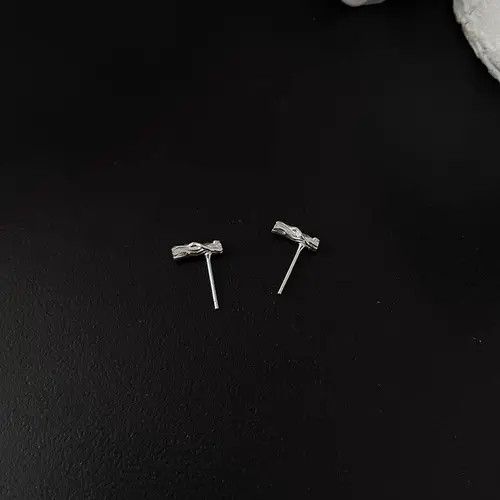 Japanese Brand 100%silver 925 vintage tree stump ear stud Size ONE SIZE - 4 Thumbnail