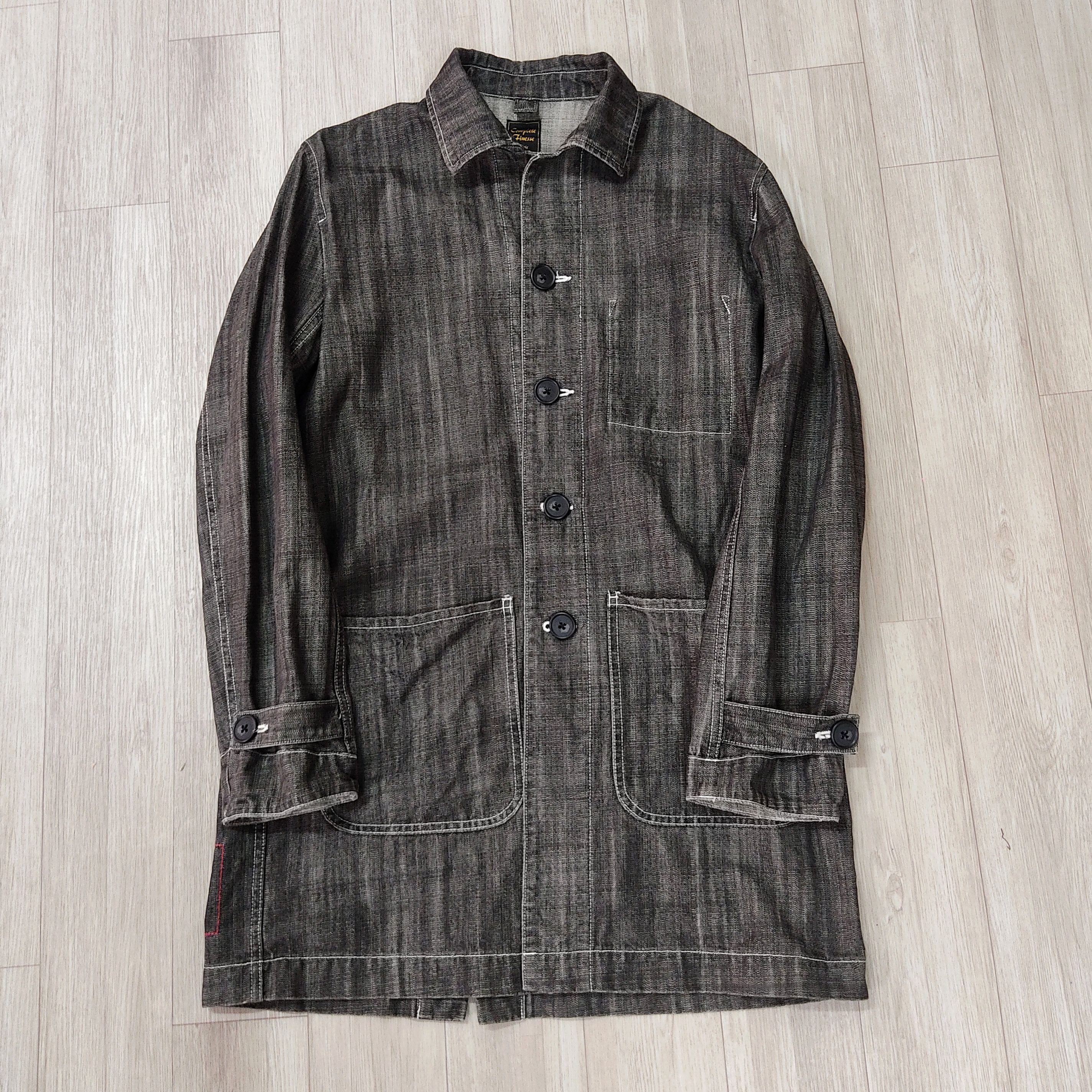 GOODENOUGH Rare! Complete Finesse by Fujiwara: Long Denim Chore Jacket Size US M / EU 48-50 / 2 - 5 Thumbnail