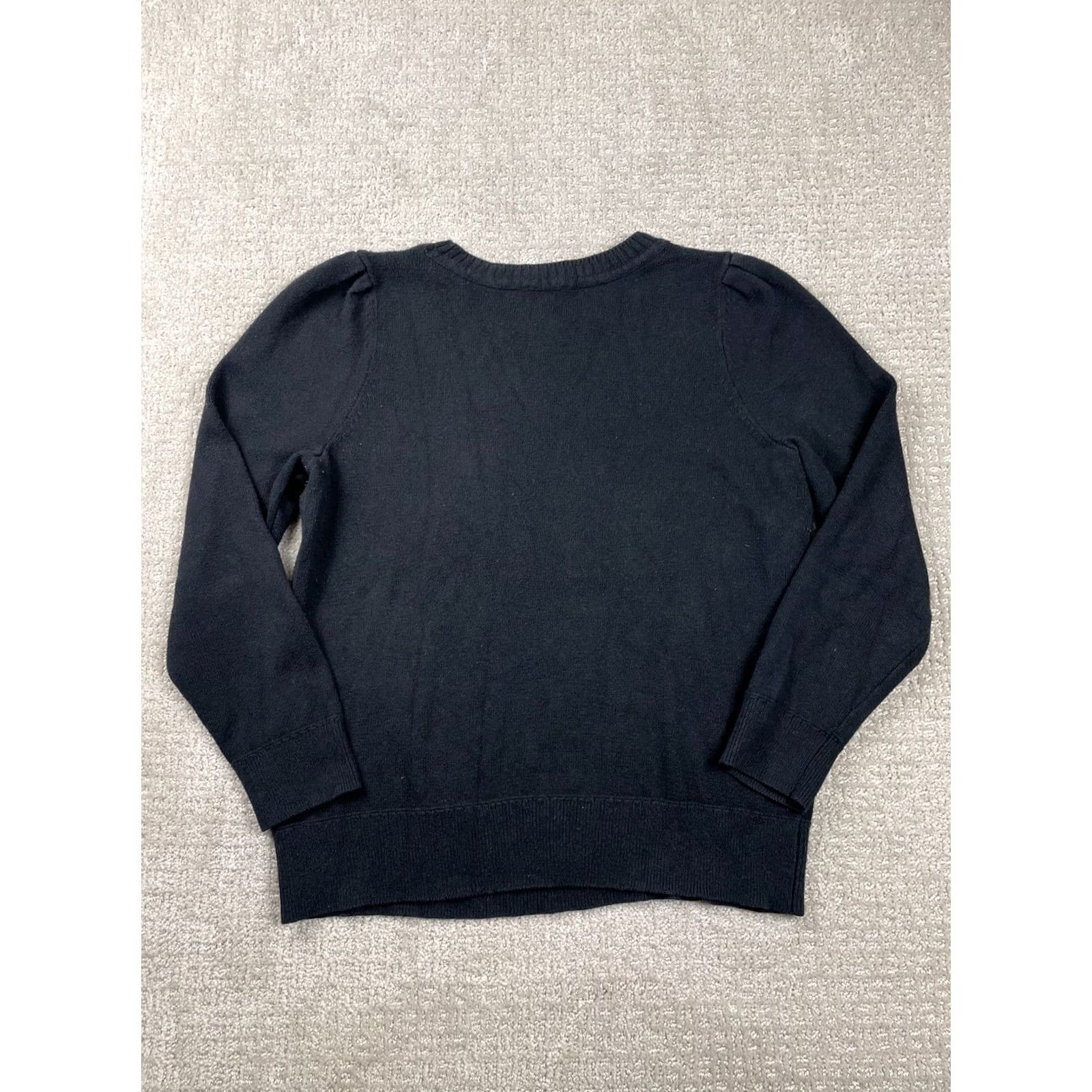 Talbots Talbots Sweater Womens Large Black Cable-Knit Crewneck Long Sleeve Pullover Classic Size L / US 10 / IT 46 - 5 Thumbnail