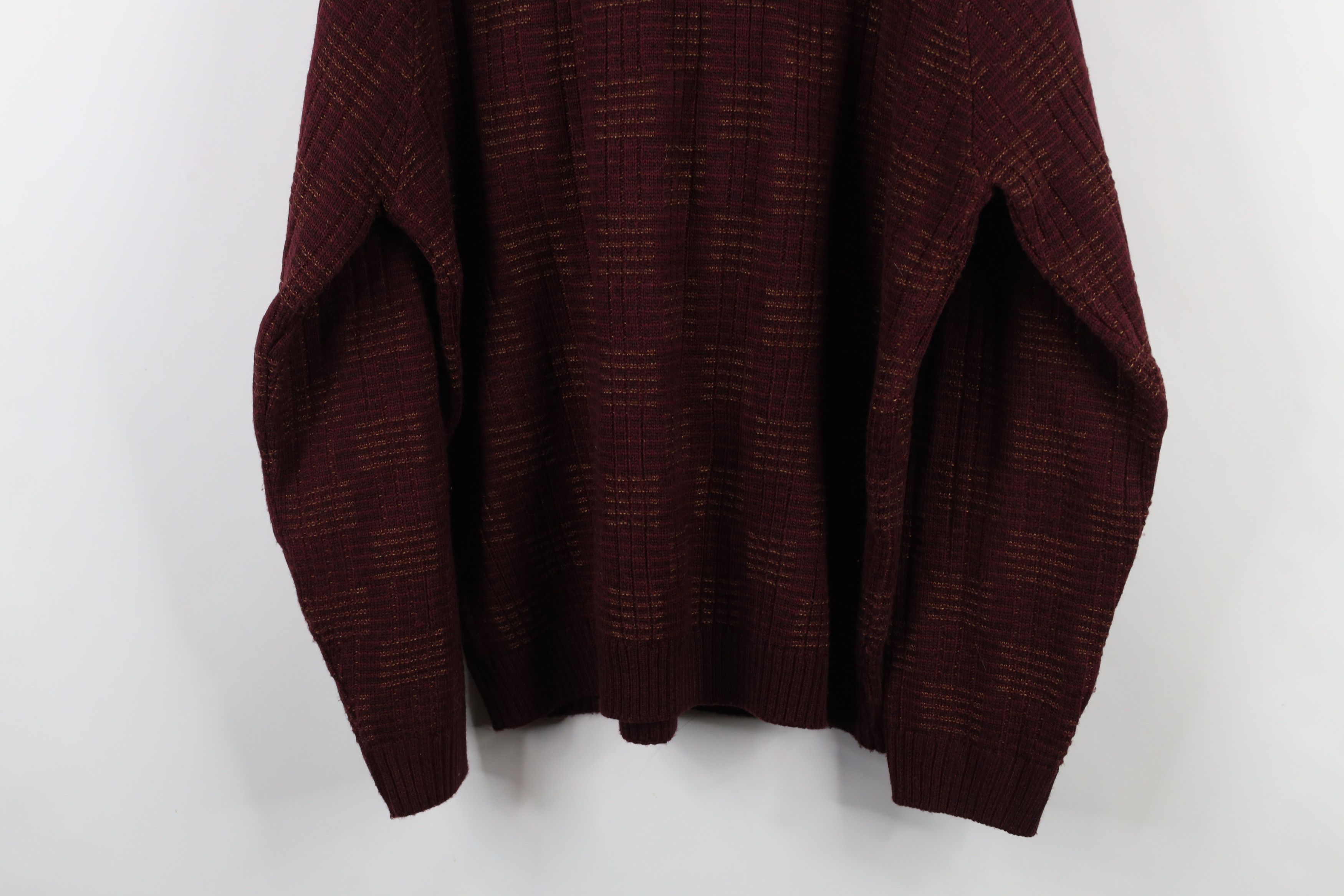 Vintage Vintage 90s Streetwear Ribbed Knit Crewneck Dad Sweater Size US L / EU 52-54 / 3 - 9 Thumbnail