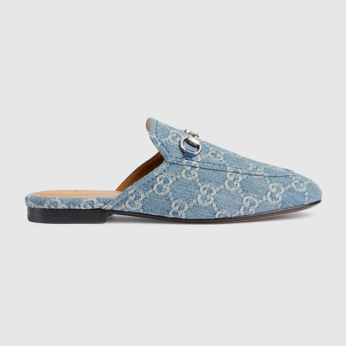 Gucci Gucci Princetown Horsebit Denim Slippers SIZE 38.5 Size ONE SIZE - 1 Thumbnail