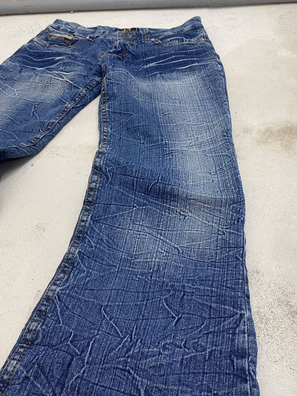 If Six Was Nine × Japanese Brand Flare Je Classic Jean Sw.d 07 Blue Way Whisker Honeycomb Sty Size US 29 - 6 Thumbnail