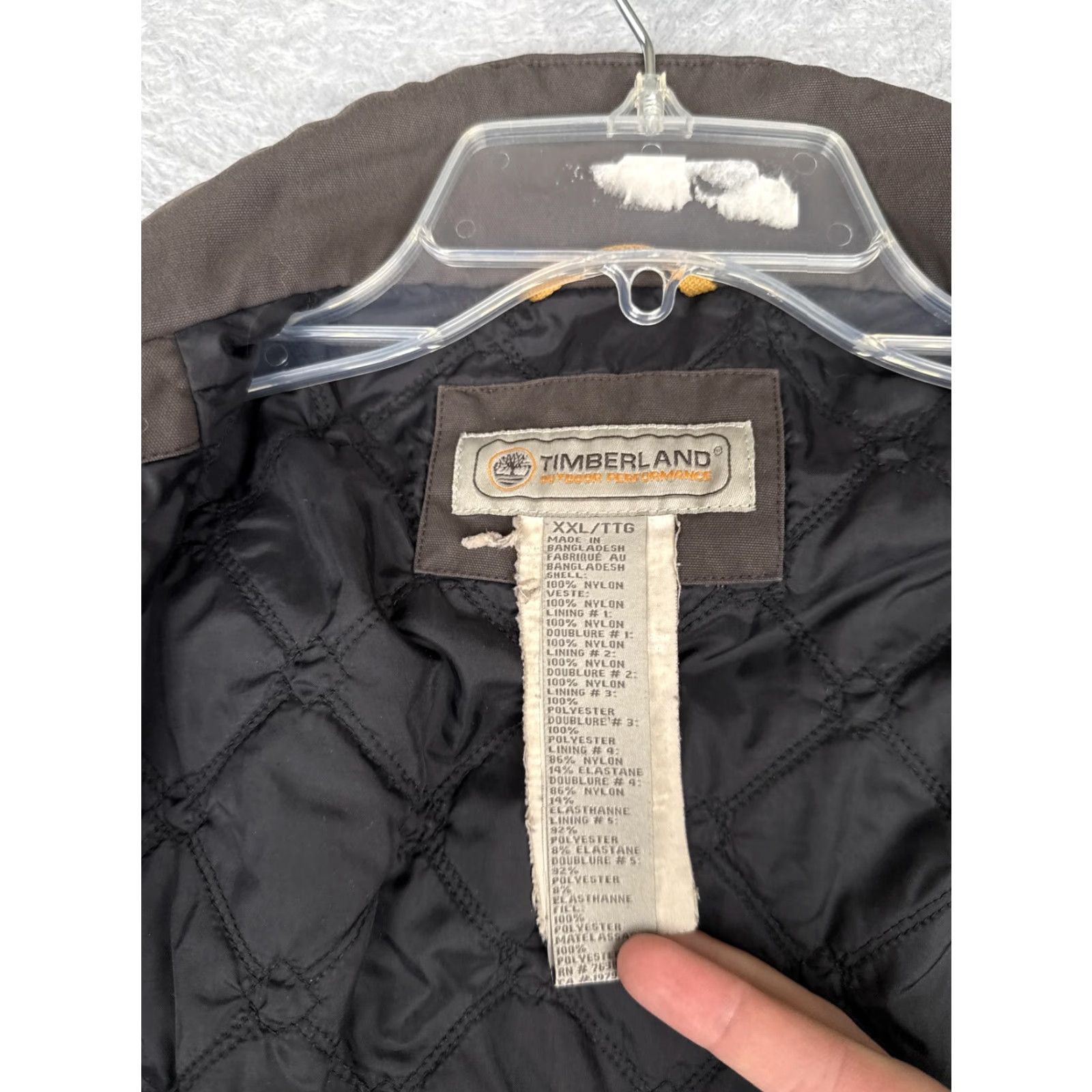 Timberland Timberland Jacket Mens 2XL Brown Canvas Quilted Lined Full Zip Workwear Outdoor Windbreaker Size US XXL / EU 58 / 5 - 3 Thumbnail