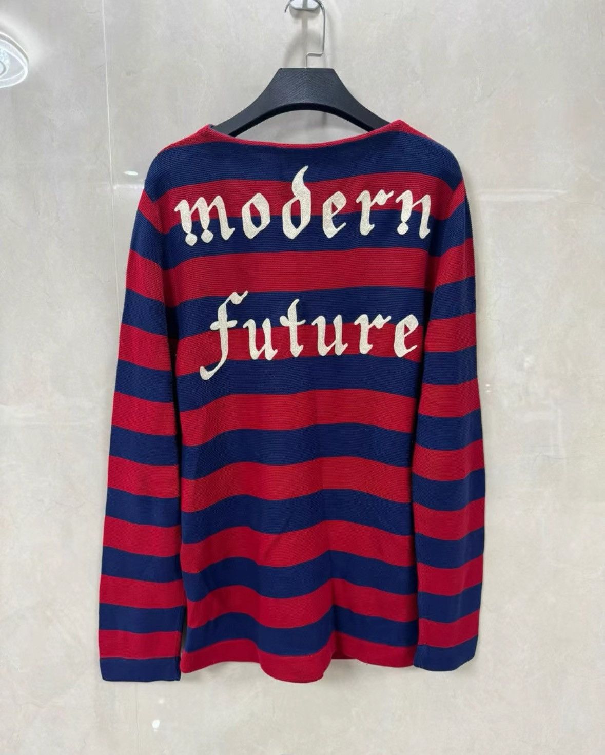 Gucci Gucci Long sleeves printed with letters behind the stripes Size US M / EU 48-50 / 2 - 2 Thumbnail