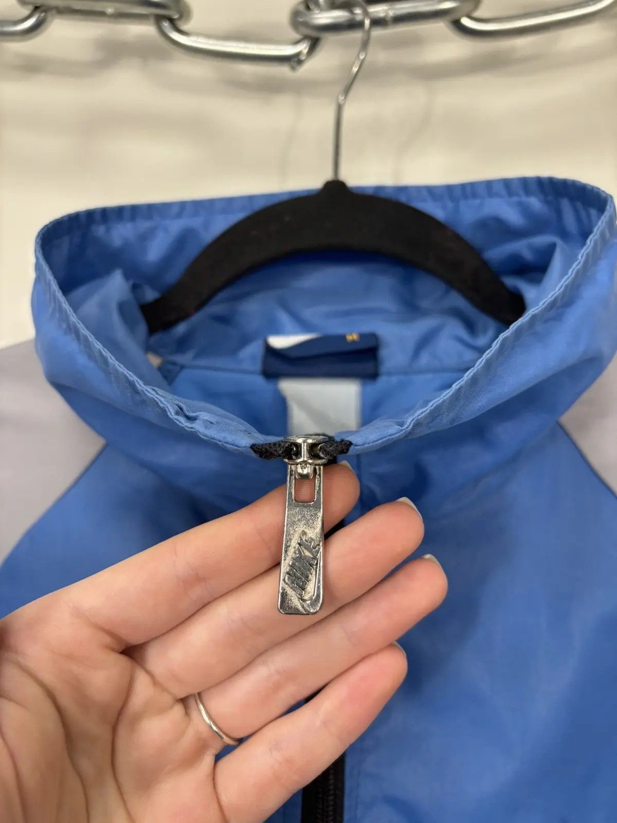 Nike × Vintage Vintage Nike 80s Retro Hype Full Zip Track Nylon Jacket Size US M / EU 48-50 / 2 - 8 Thumbnail