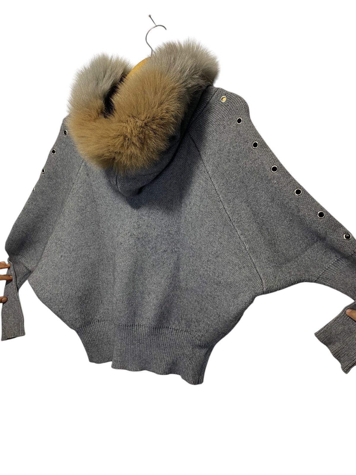 Japanese Brand 2000s Japan Knitted bat wing Fur Hoodie Size US L / EU 52-54 / 3 - 7 Thumbnail