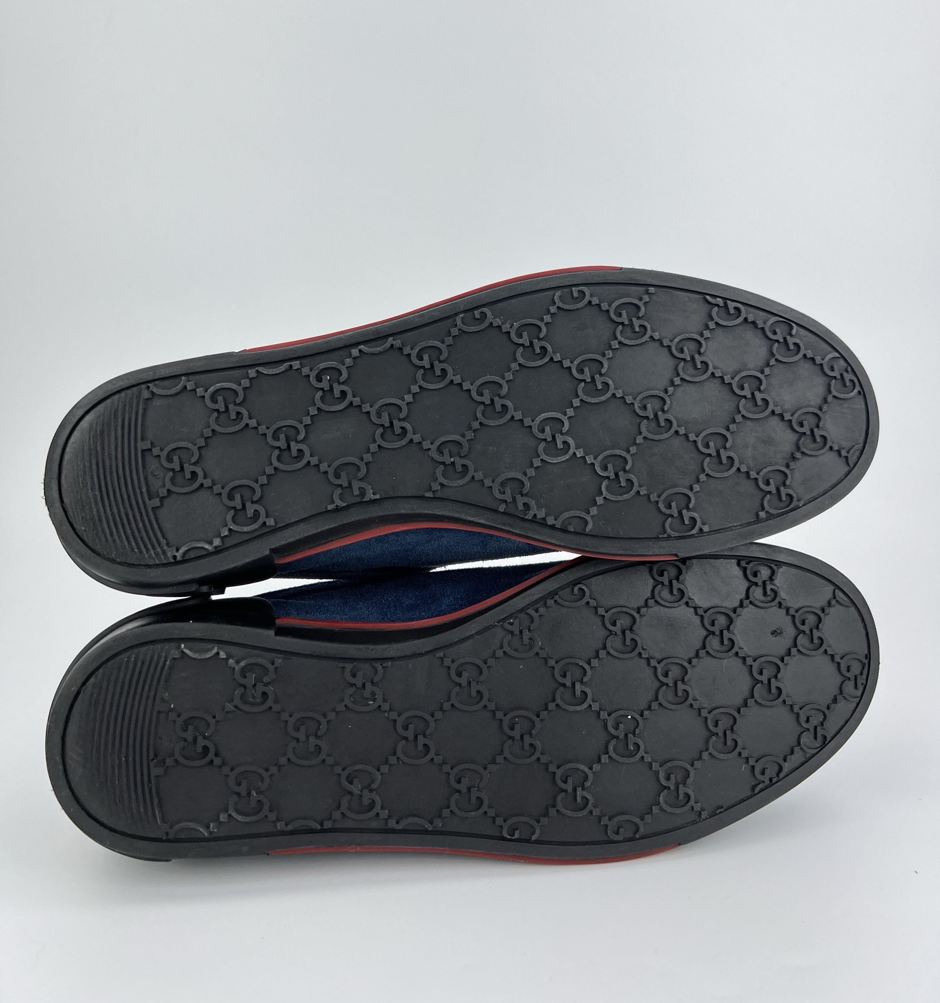 Gucci Vintage Gucci Navy Suede Low Top Sneakers GG Logo Size US 8 / EU 41 - 9 Thumbnail