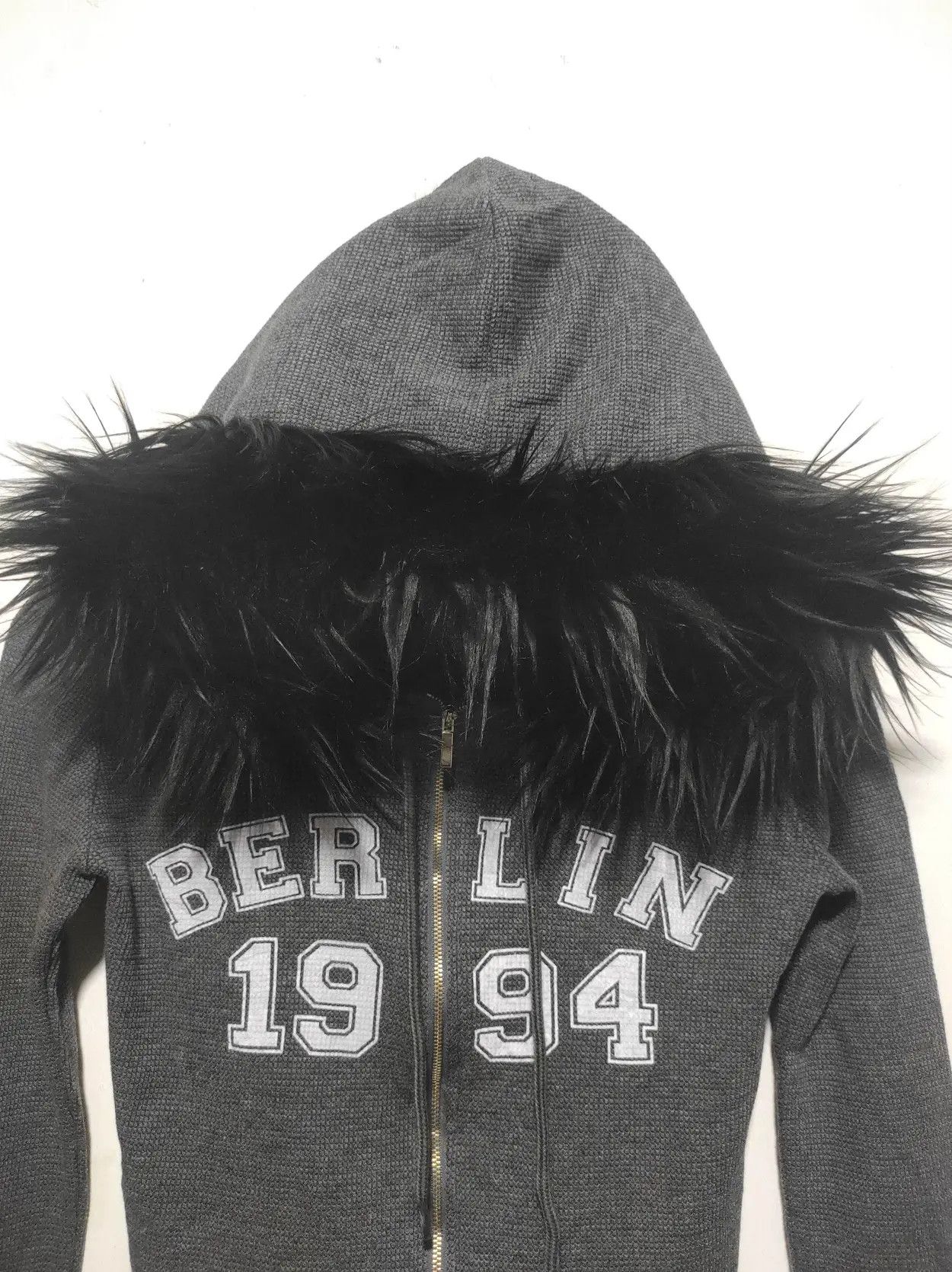 Japanese Brand Magenta Studio Crop Double Zipper Fur Hoodie LGB style Size S / US 4 / IT 40 - 4 Thumbnail