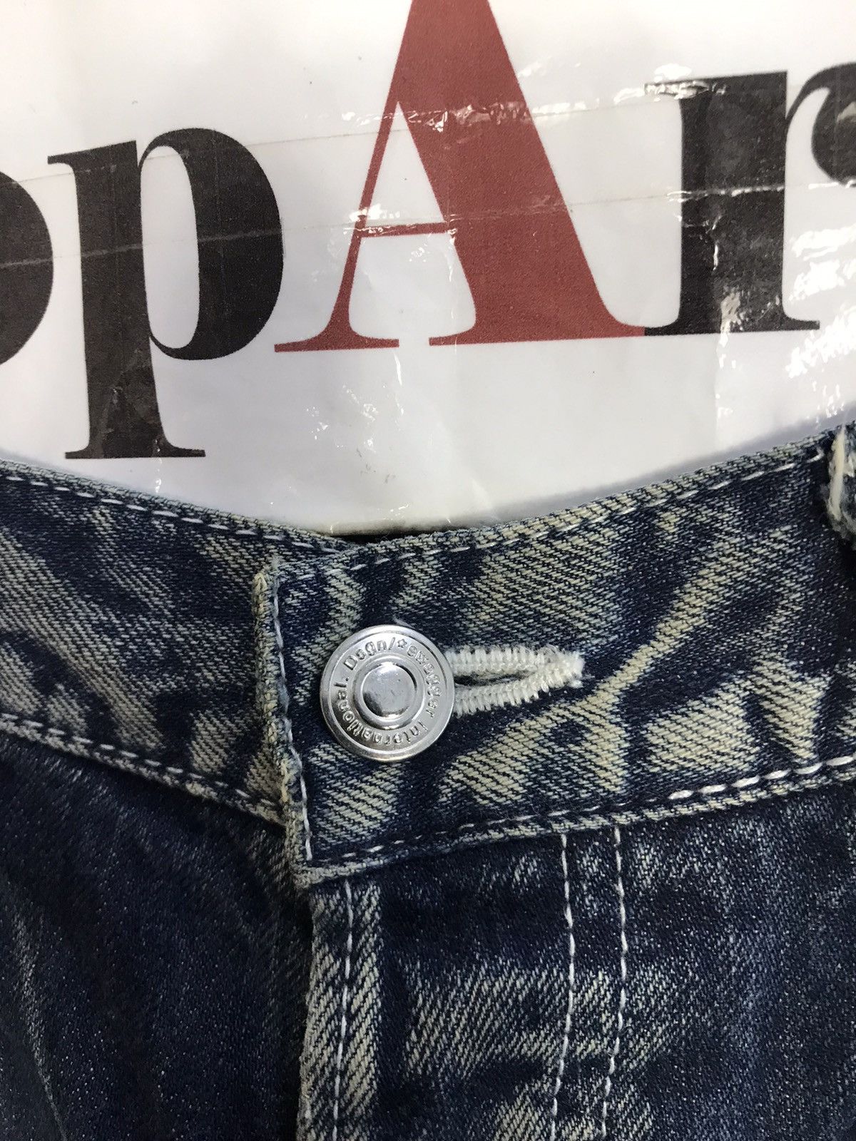Japanese Brand Vtg Swagger Light Wash The Back Side Logo Money Jeans Size US 34 / EU 50 - 8 Thumbnail