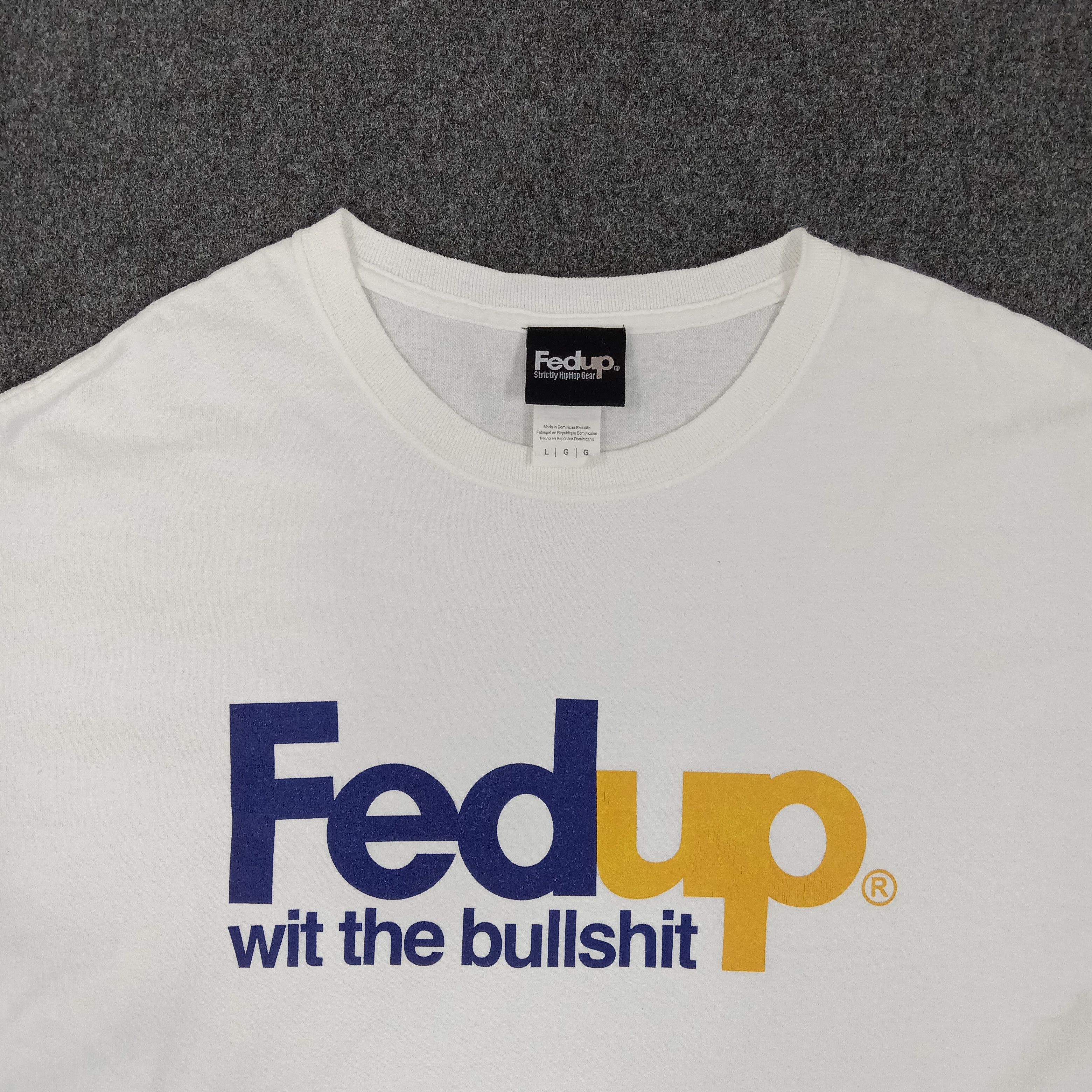 Vintage FedUp Bullshit American Parody FedEx Delivery Tshirt Size US L / EU 52-54 / 3 - 2 Thumbnail