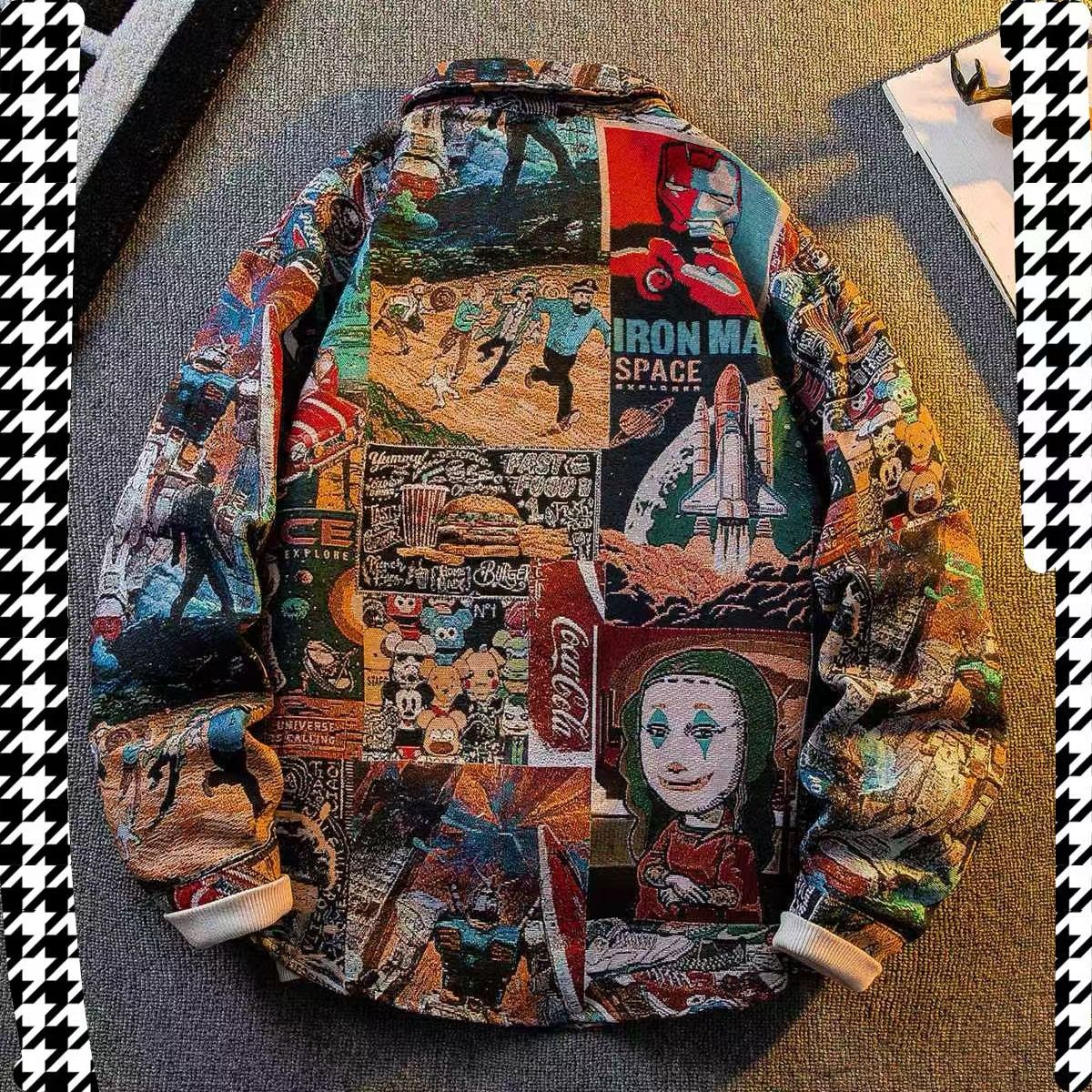 Vintage Comic Book Patchwork Overshirt Jacket Size US M / EU 48-50 / 2 - 3 Thumbnail