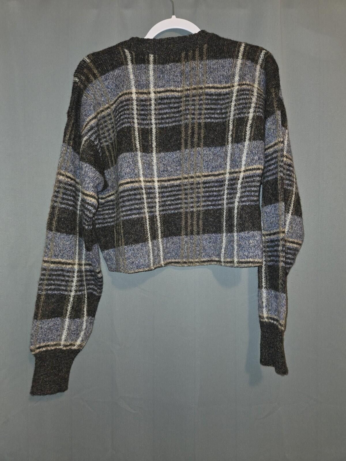 Other Christopher Hayes Vintage Cropped Plaid Sweater Wool Small Size S / US 4 / IT 40 - 2 Thumbnail