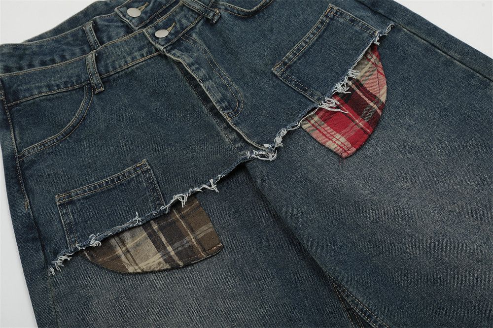 Japanese Brand American style oversize fake two pocket jeans for men Size US 32 / EU 48 - 4 Thumbnail