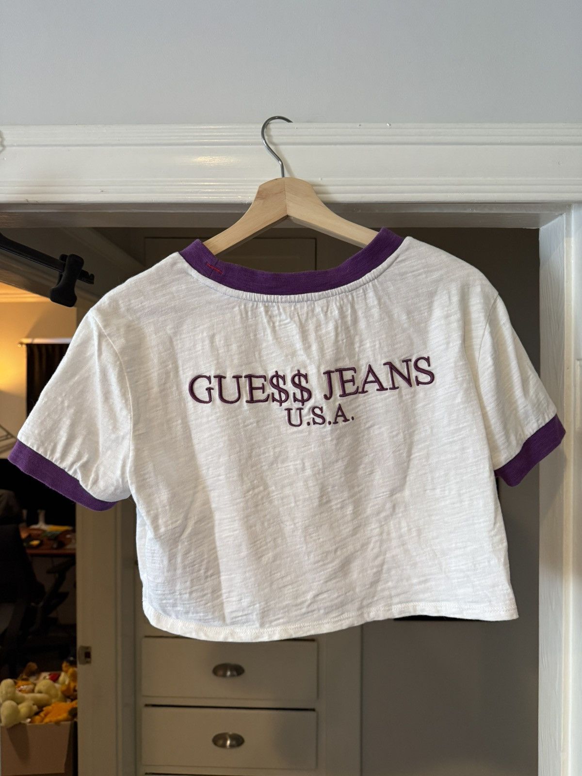 A$AP Rocky × Guess Ringer Stripe Tee Size XS / US 0-2 / IT 36-38 - 2 Thumbnail