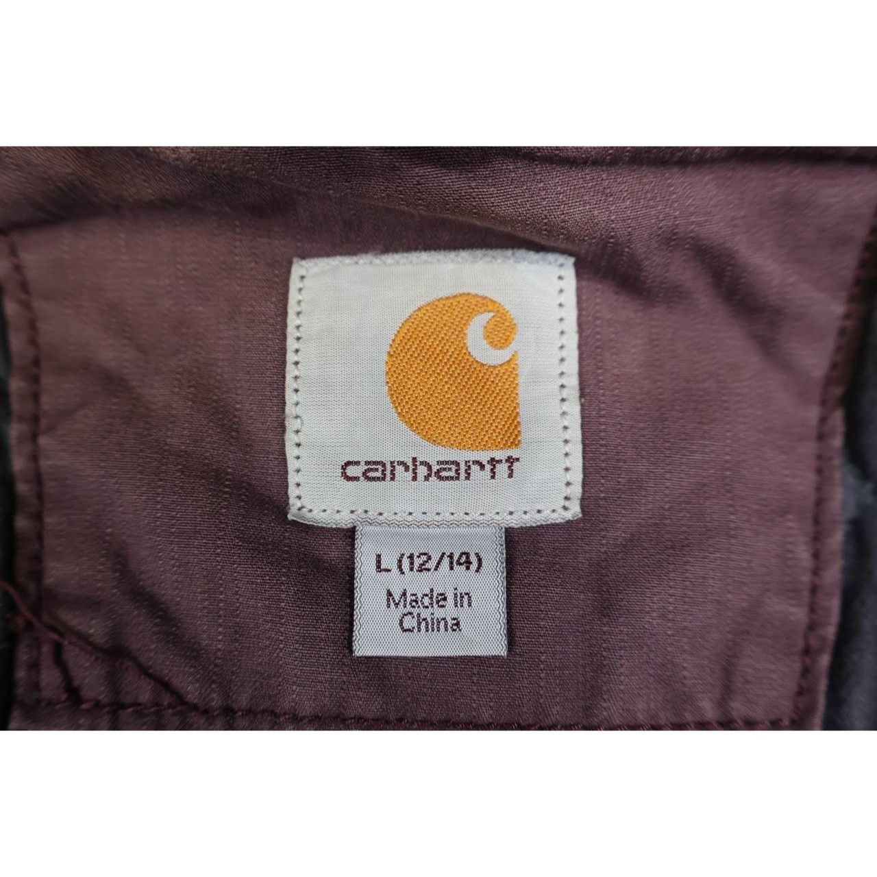 Carhartt Carhartt 101402 Youth L (12/14) Canvas Lined Jacket Wine Size US L / EU 52-54 / 3 - 3 Thumbnail