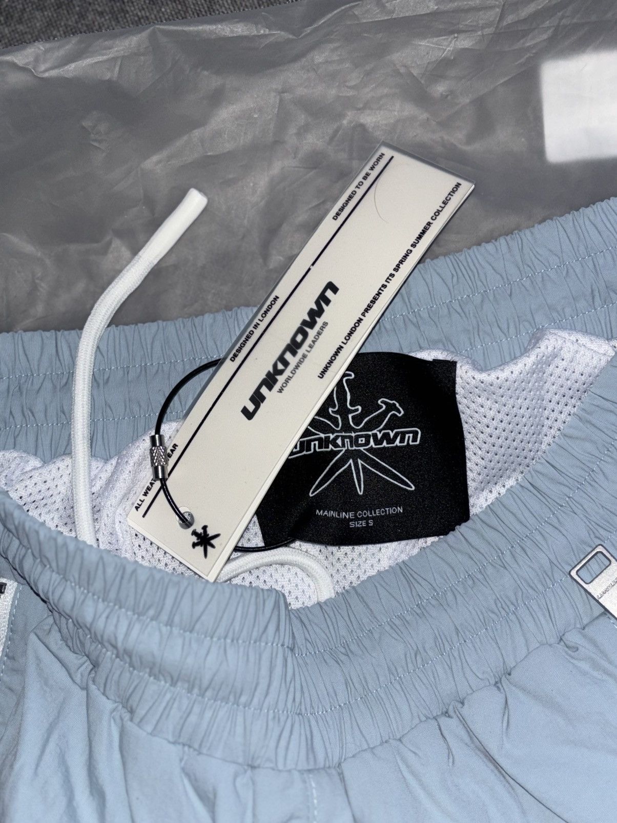Unknown London BABY BLUE UNKNOWN LONDON X RIZLA TRACK PANTS Size US 28 / EU 44 - 3 Thumbnail
