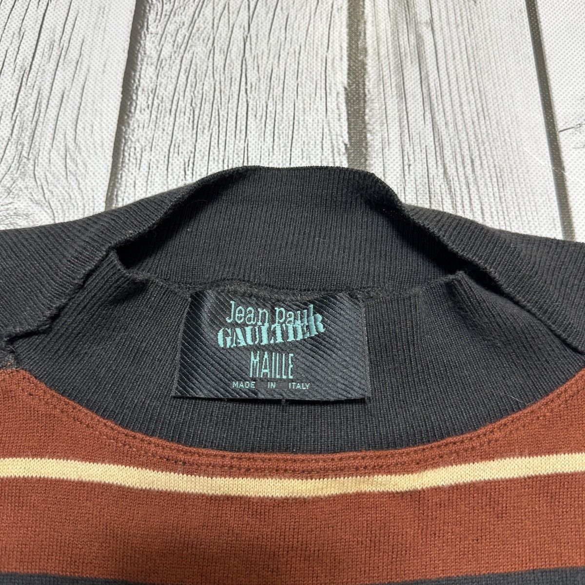 Vintage Vintage Jean Paul Gaultier Maille short sleeve sweater Size XXL / US 16-18 / IT 52-54 - 3 Thumbnail
