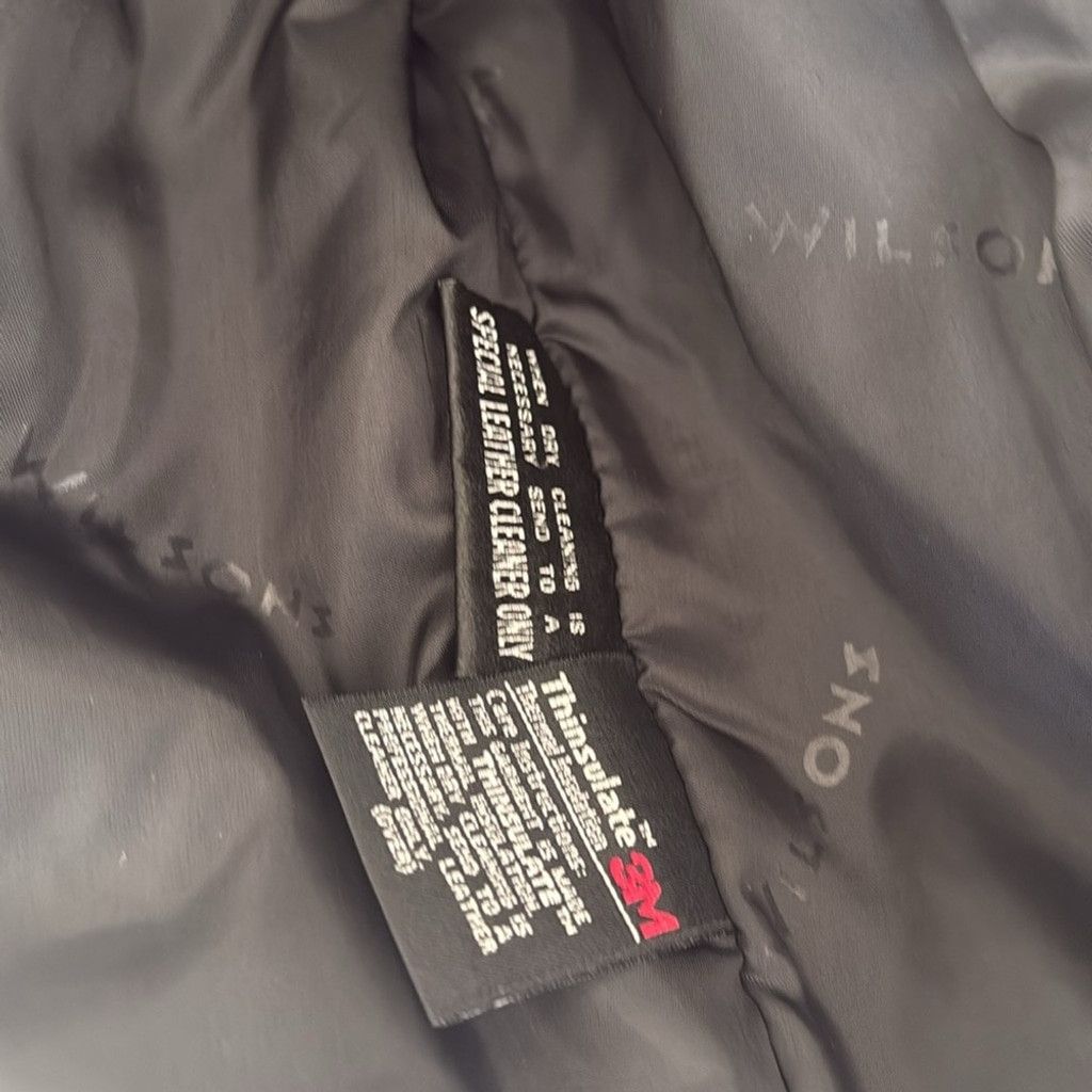 Wilsons Leather Wilson's Black Leather Jacket, Sz L Size US L / EU 52-54 / 3 - 7 Thumbnail