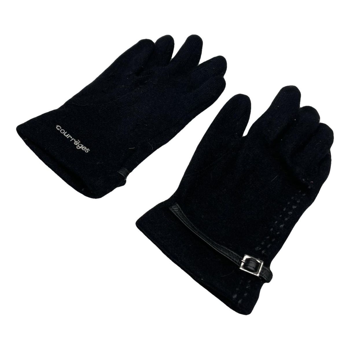 Courreges Courrèges Navy Wool Glove Size ONE SIZE - 1 Thumbnail